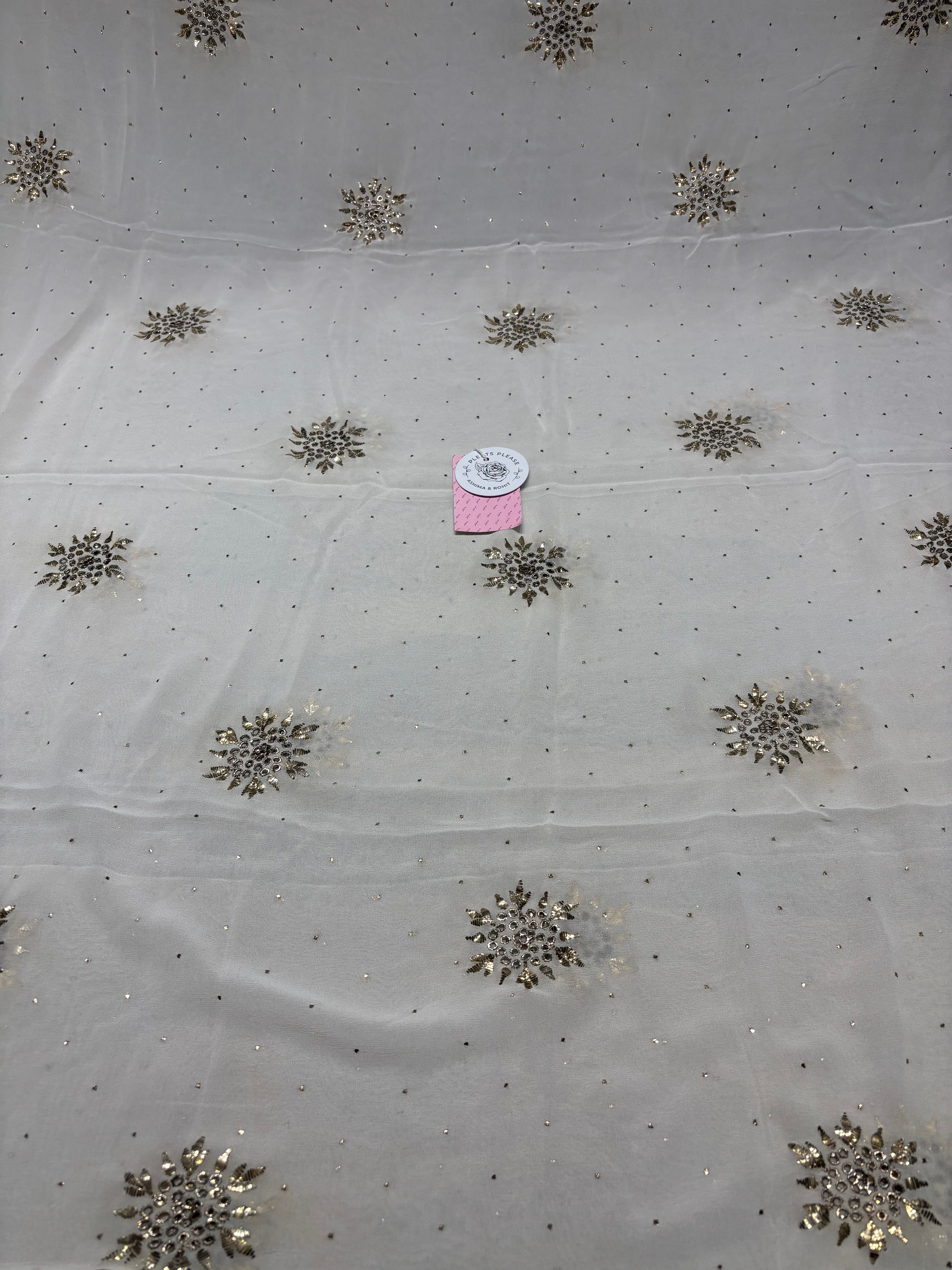 Dyeable Pure & Premium Georgette Mukaish Dupatta