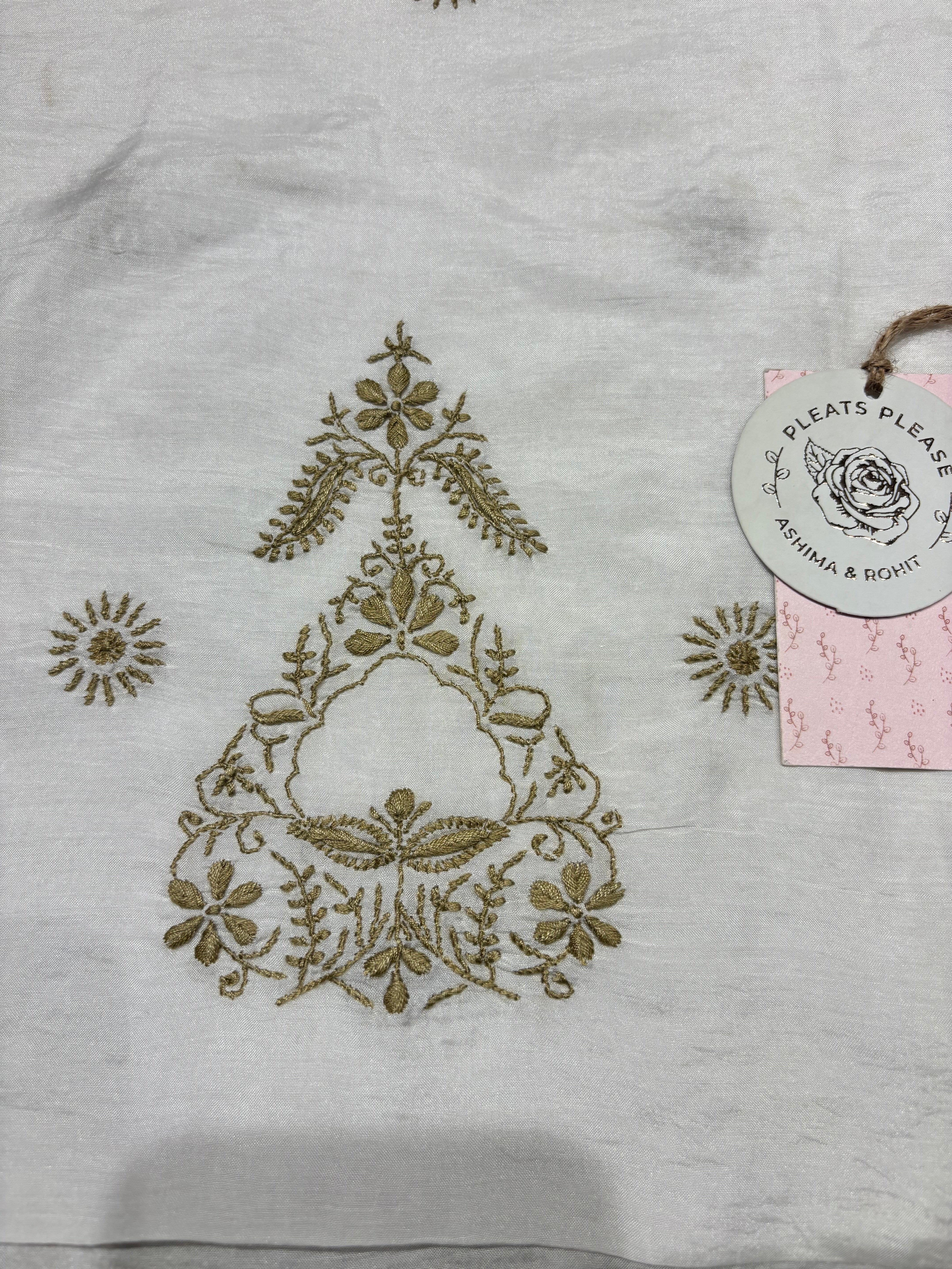 Dyeable Pure Muslin Silk Chikankari Men’s Kurta Fabric