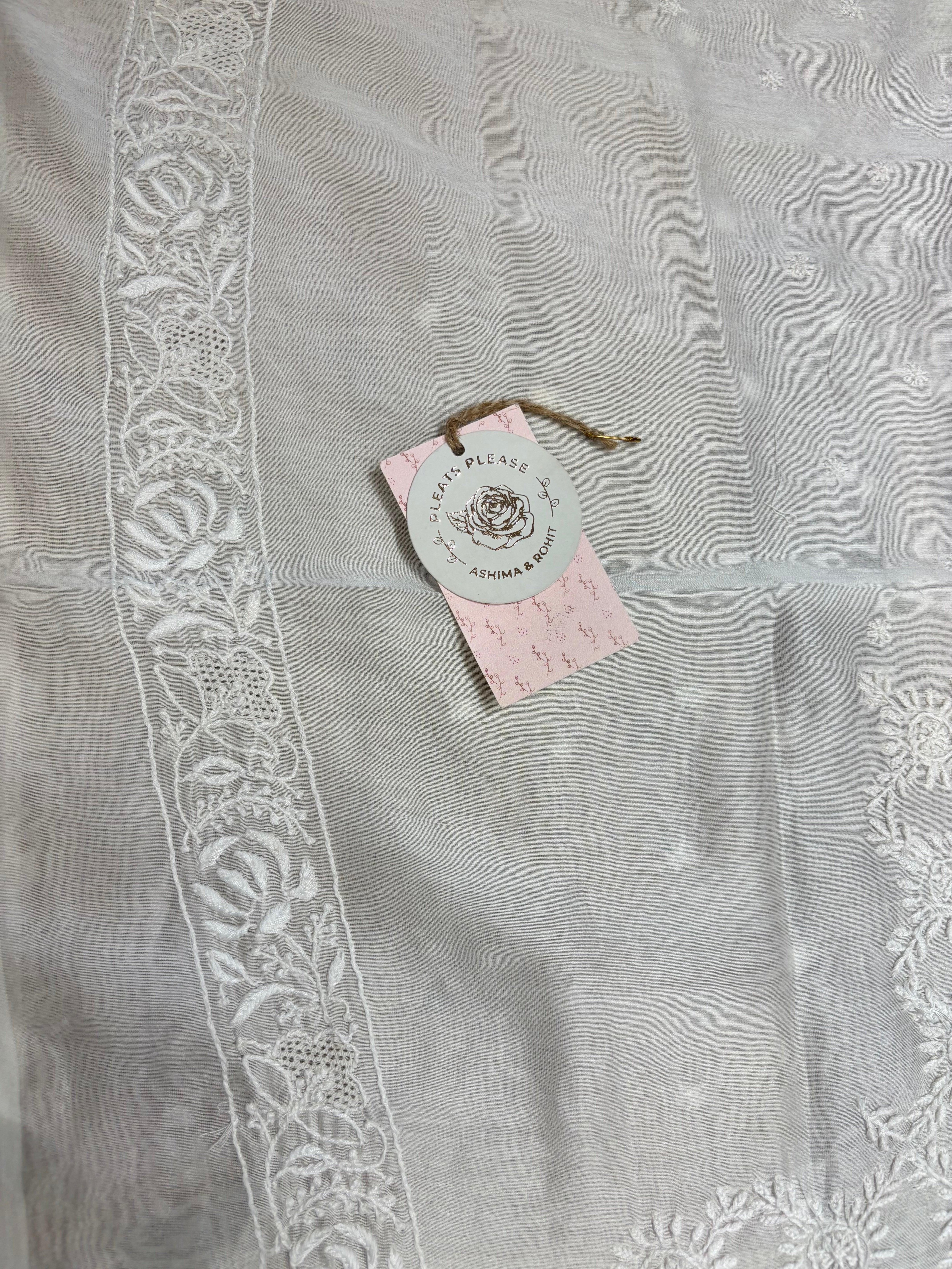 Dyeable Chanderi Silk Chikankari Men’s kurta
