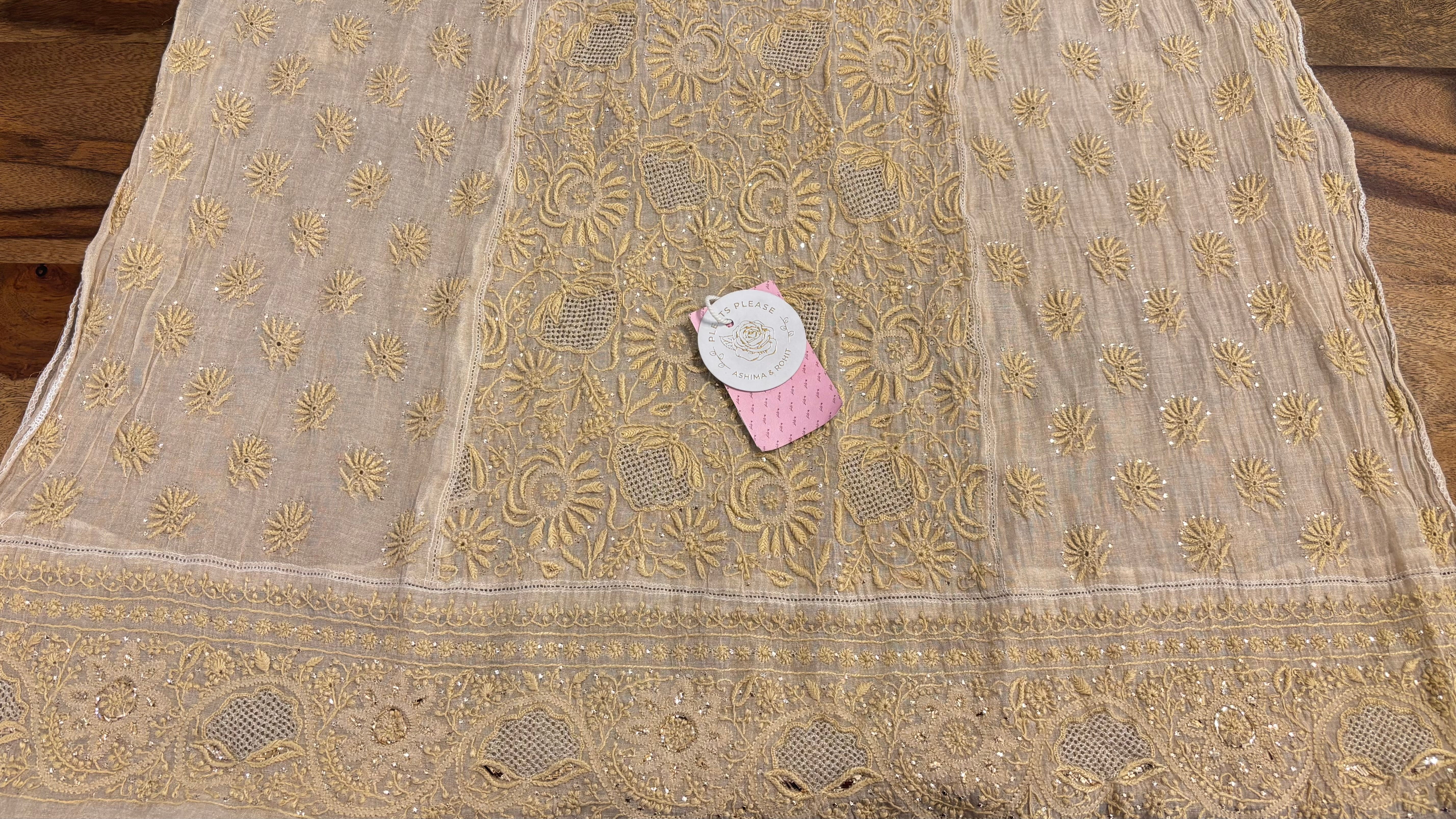 Dyeable Pure & Premium Chikankari Mukaish Kurta & Dupatta