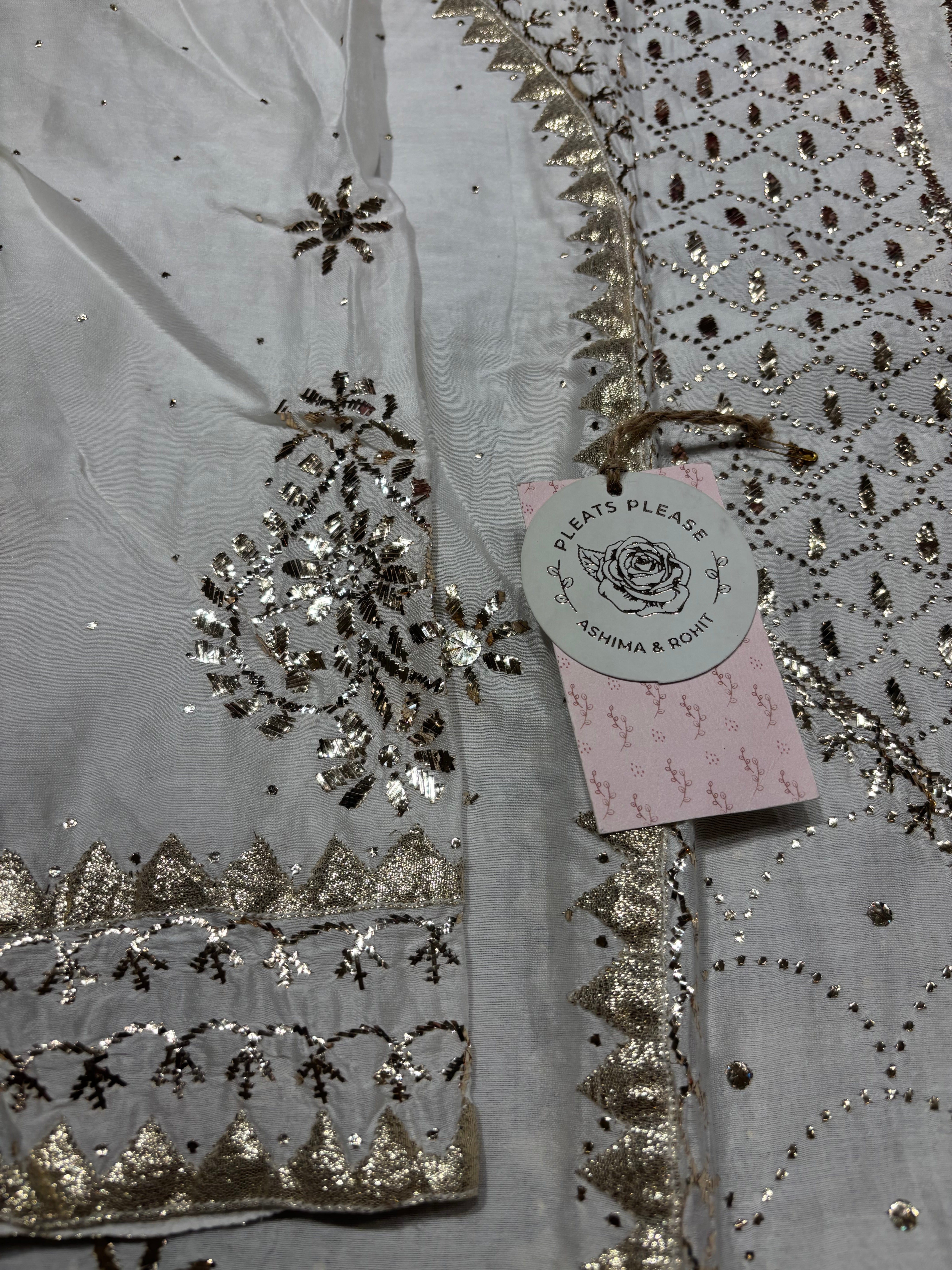 Dyeable Chanderi Silk Mukaish Kurta and Dupatta set