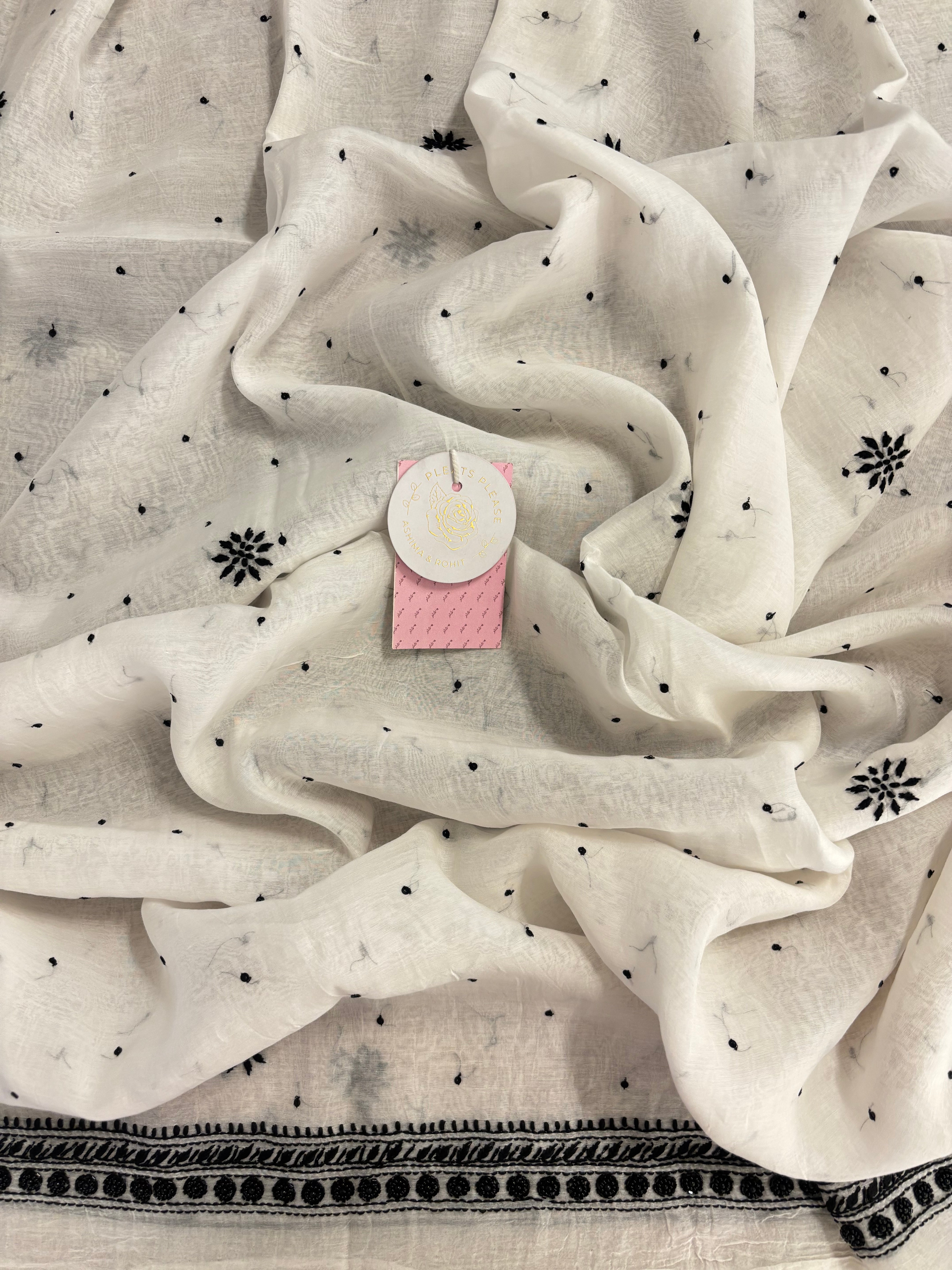 Dyeable Chanderi Chikankari Kurta & Dupatta