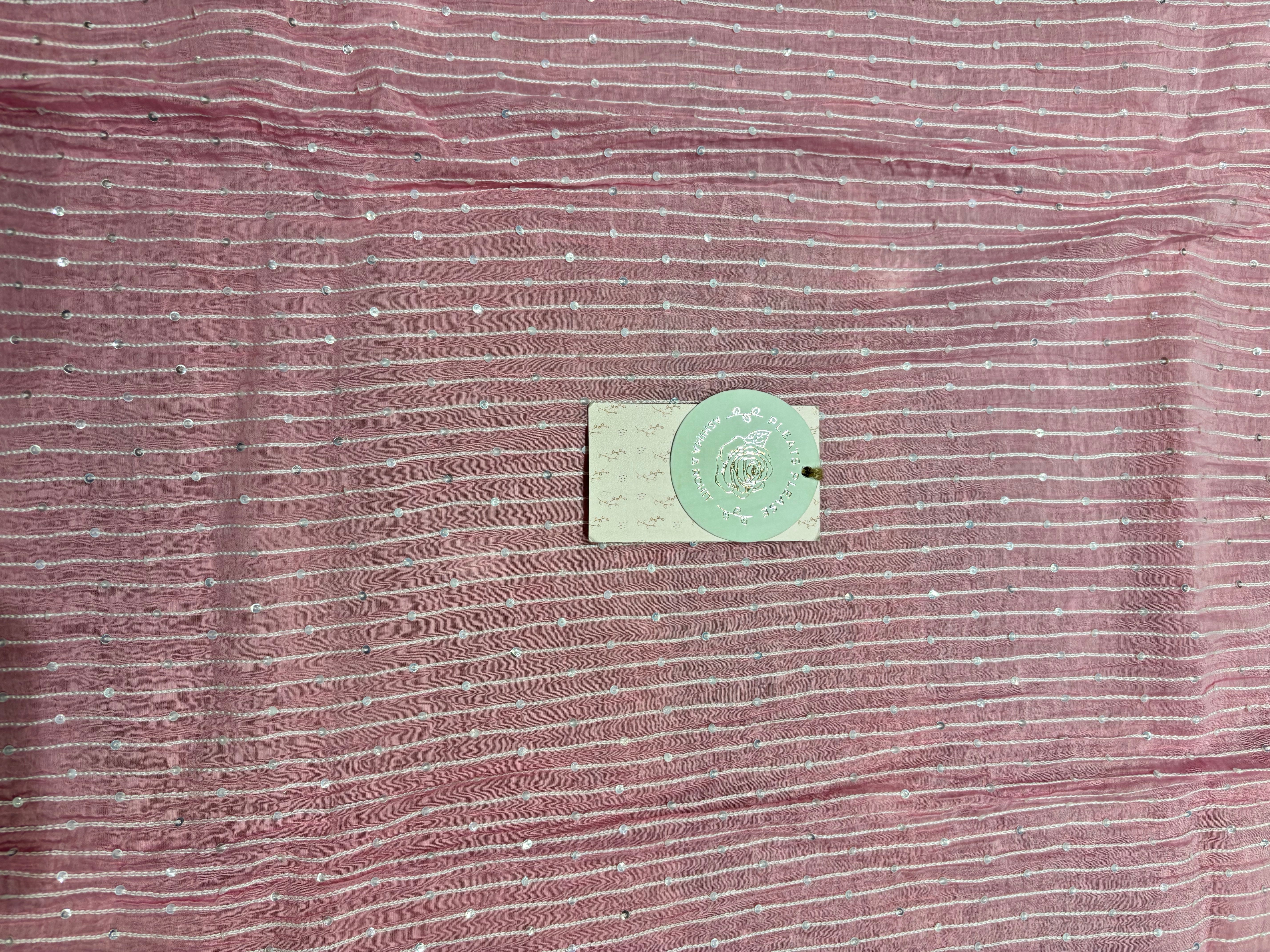 Pink Chanderi Mul Chikankari Kurta and Dupatta Set