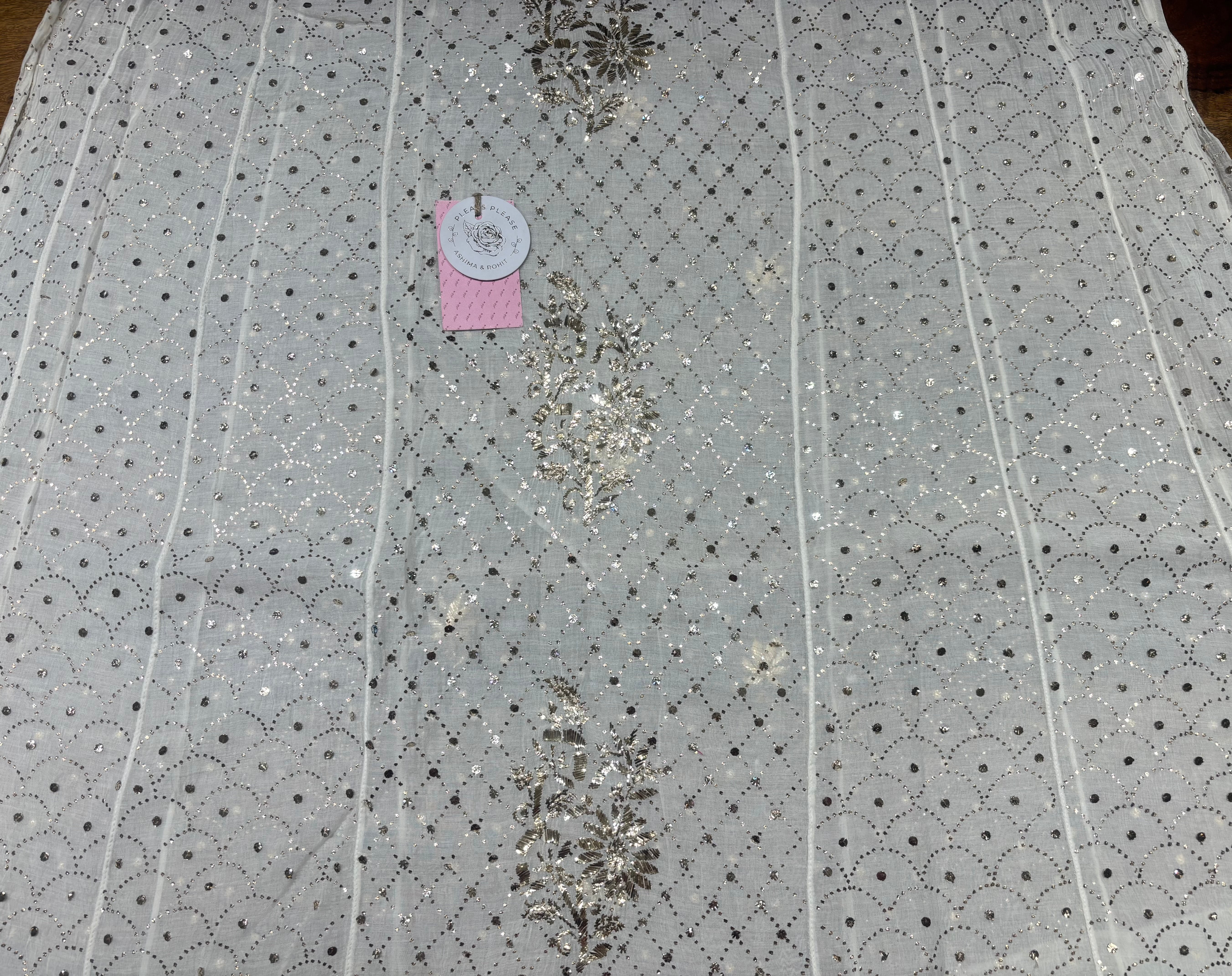 Dyeable Chanderi Mul Mukaish Anarkali & Dupatta Set