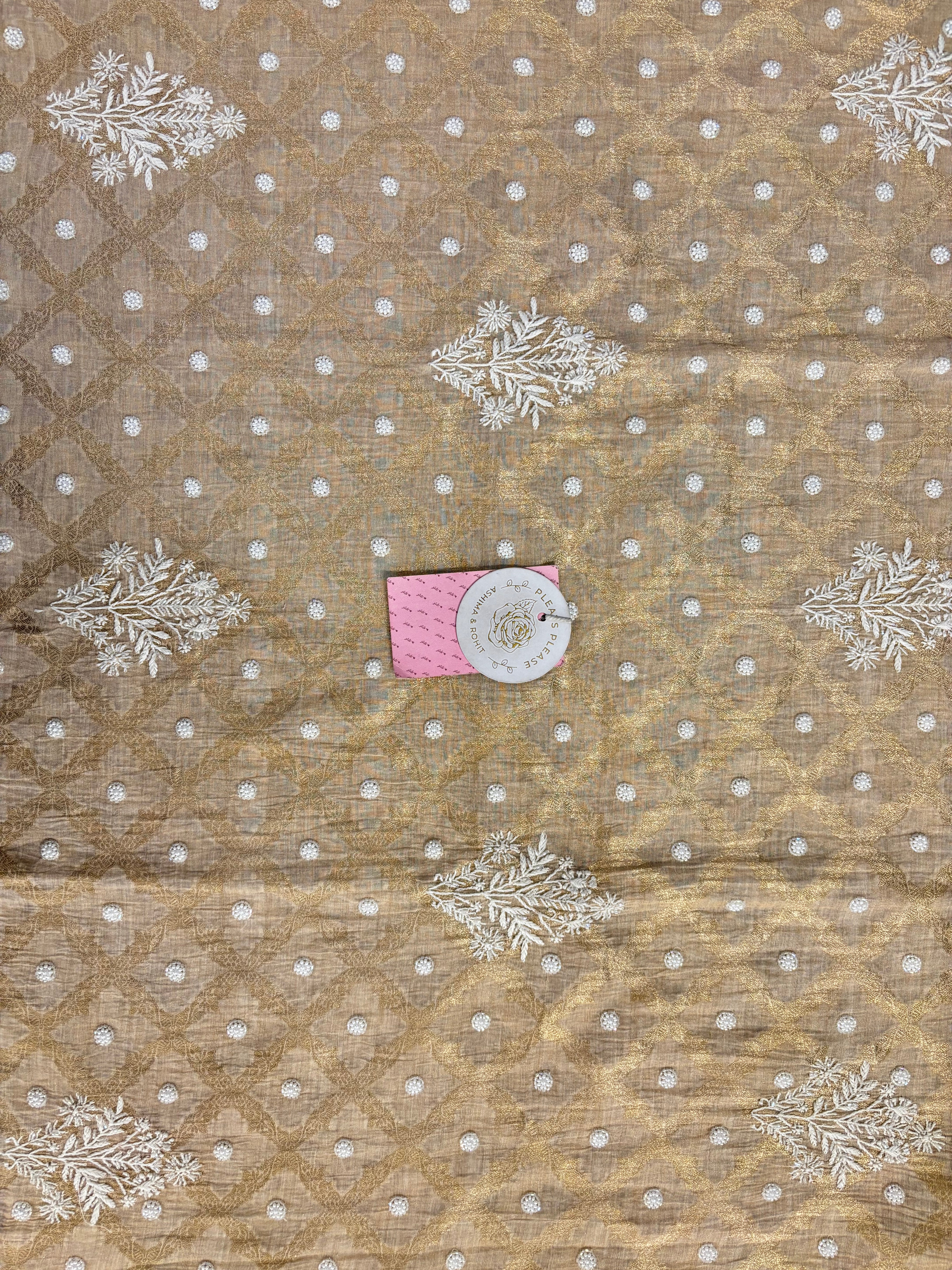 Dyeable Pure Tissue Chikankari Kurta & Dupatta