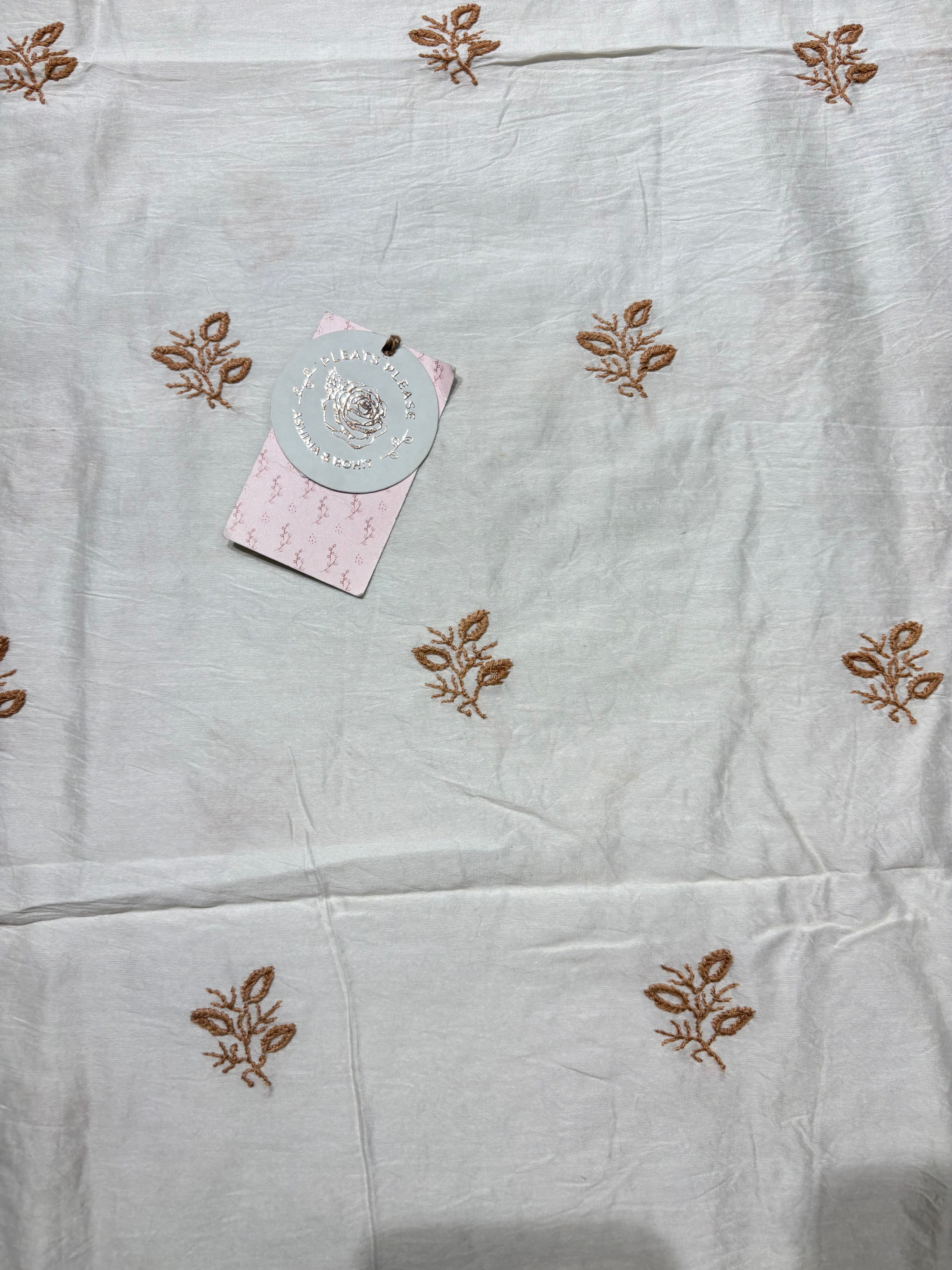 Dyeable Chanderi Silk Chikankari Men’s Kurta