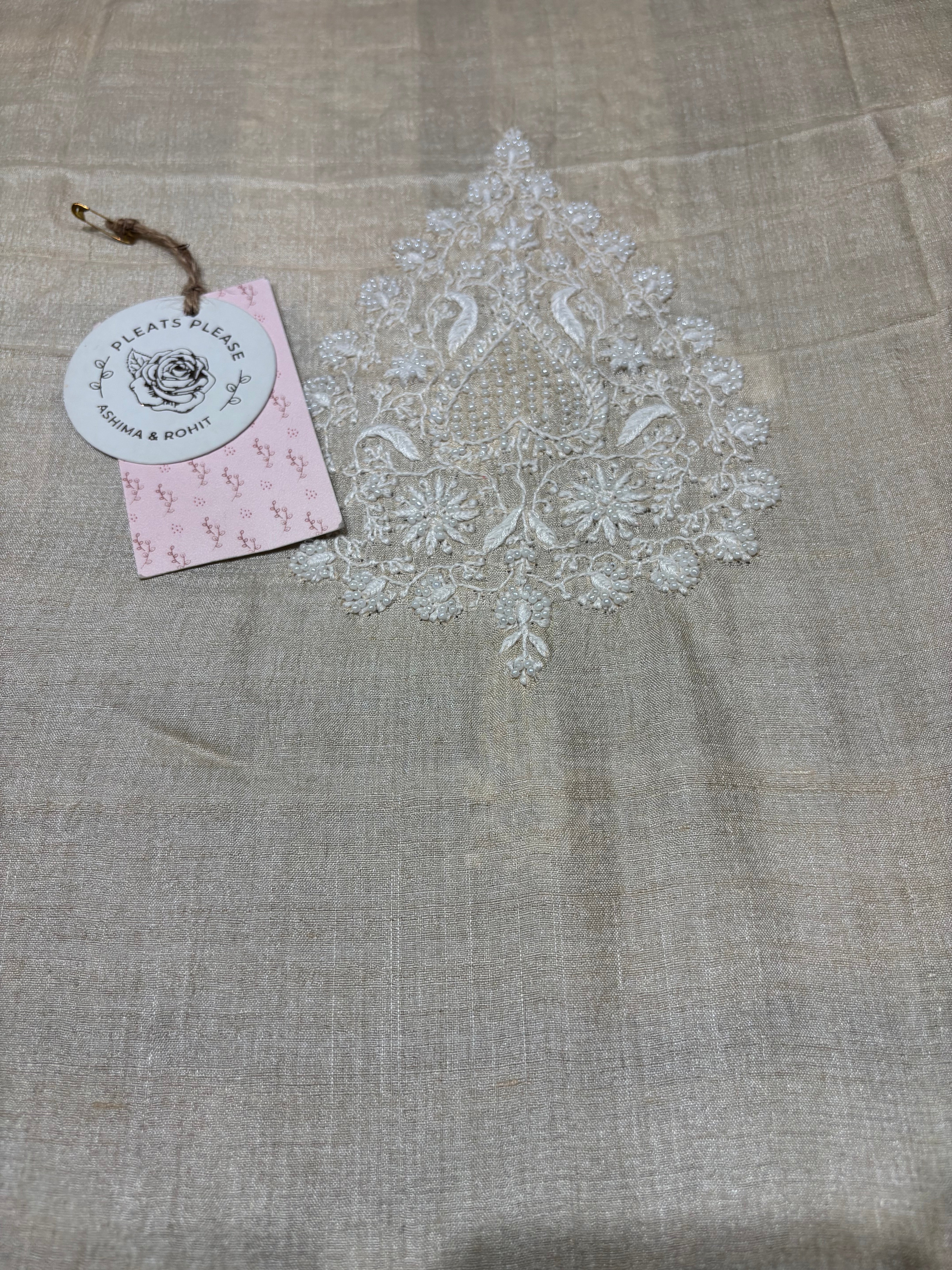Dyeable Silk Chikankari Men’s Kurta Fabric