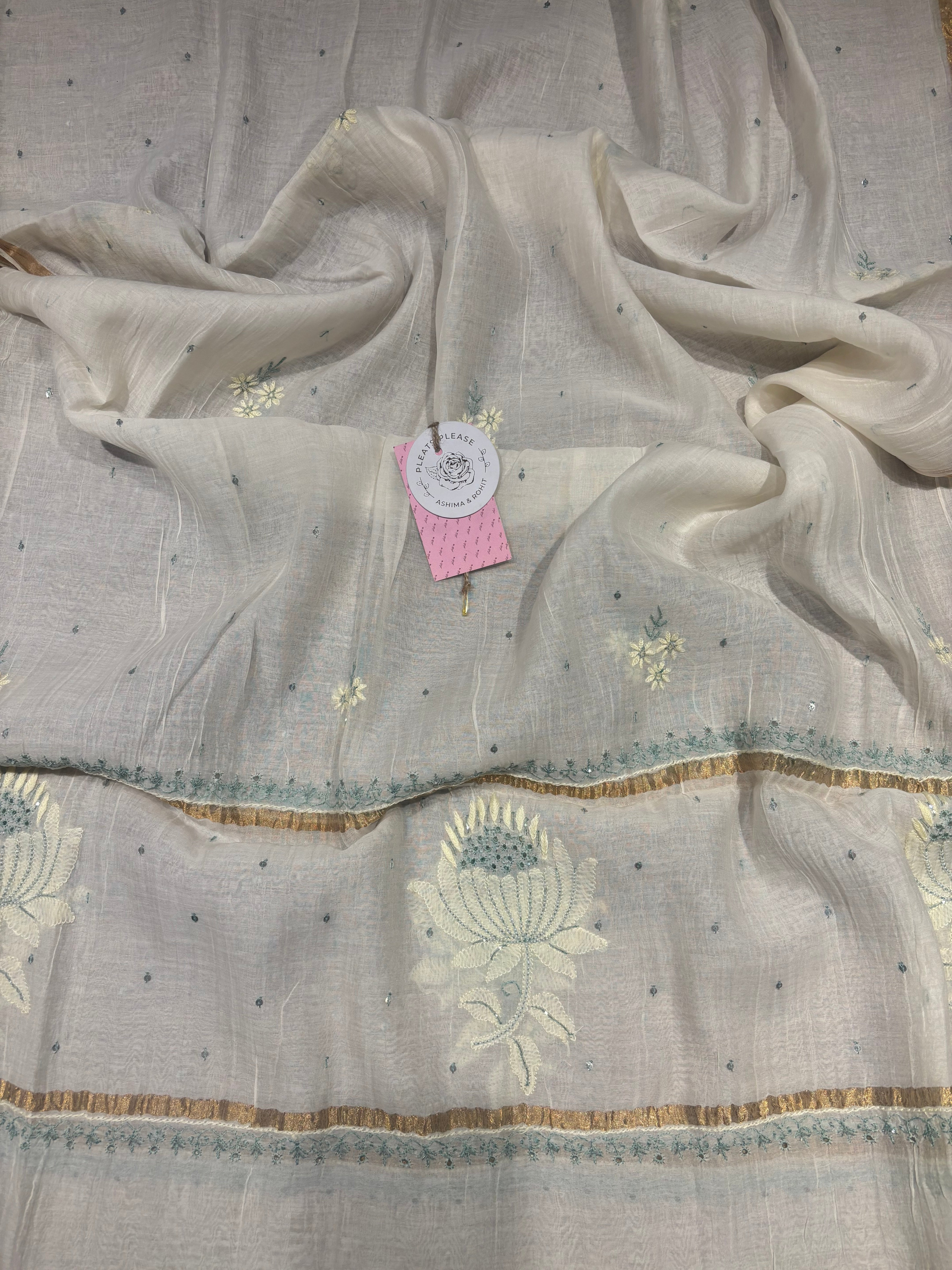 Dyeable Chanderi Mul Chikankari Anarkali & Dupatta Set