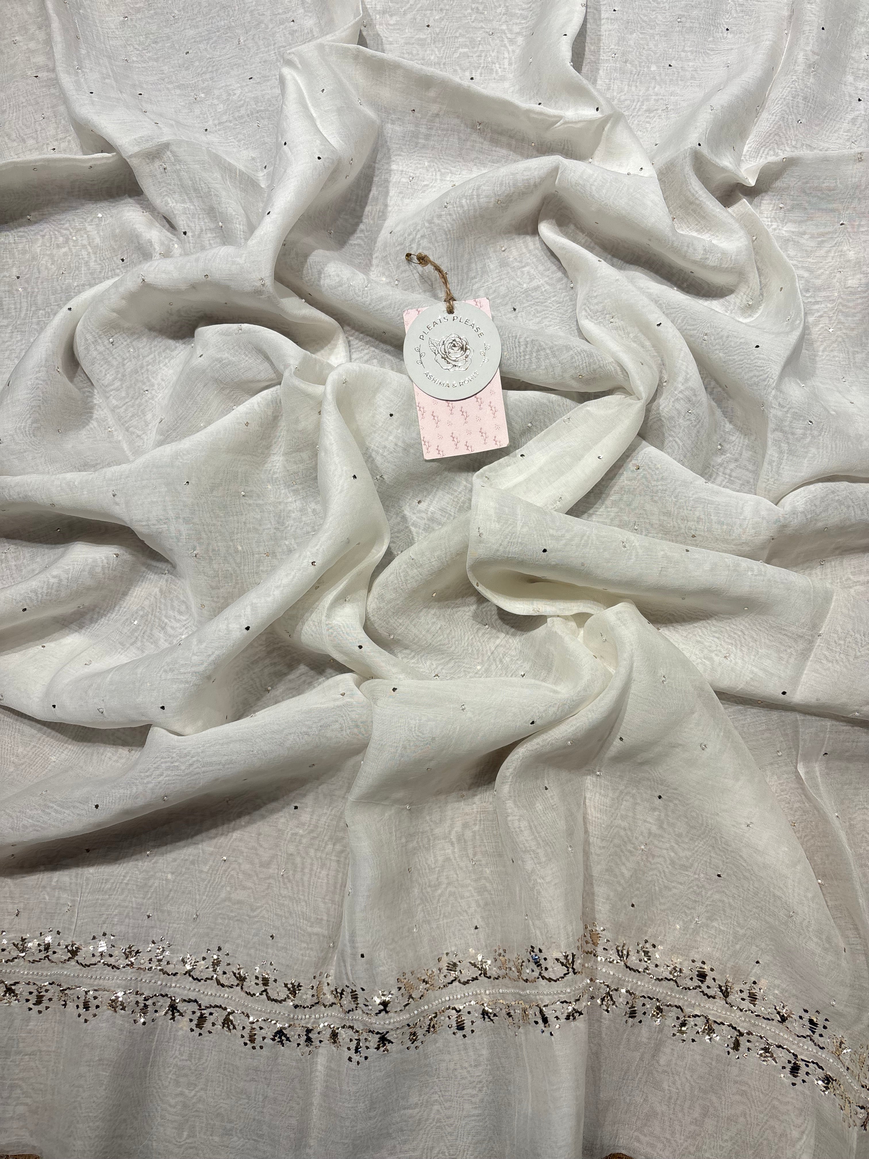 Dyeable Chanderi Mul Mukaish Kurta & Dupatta Set