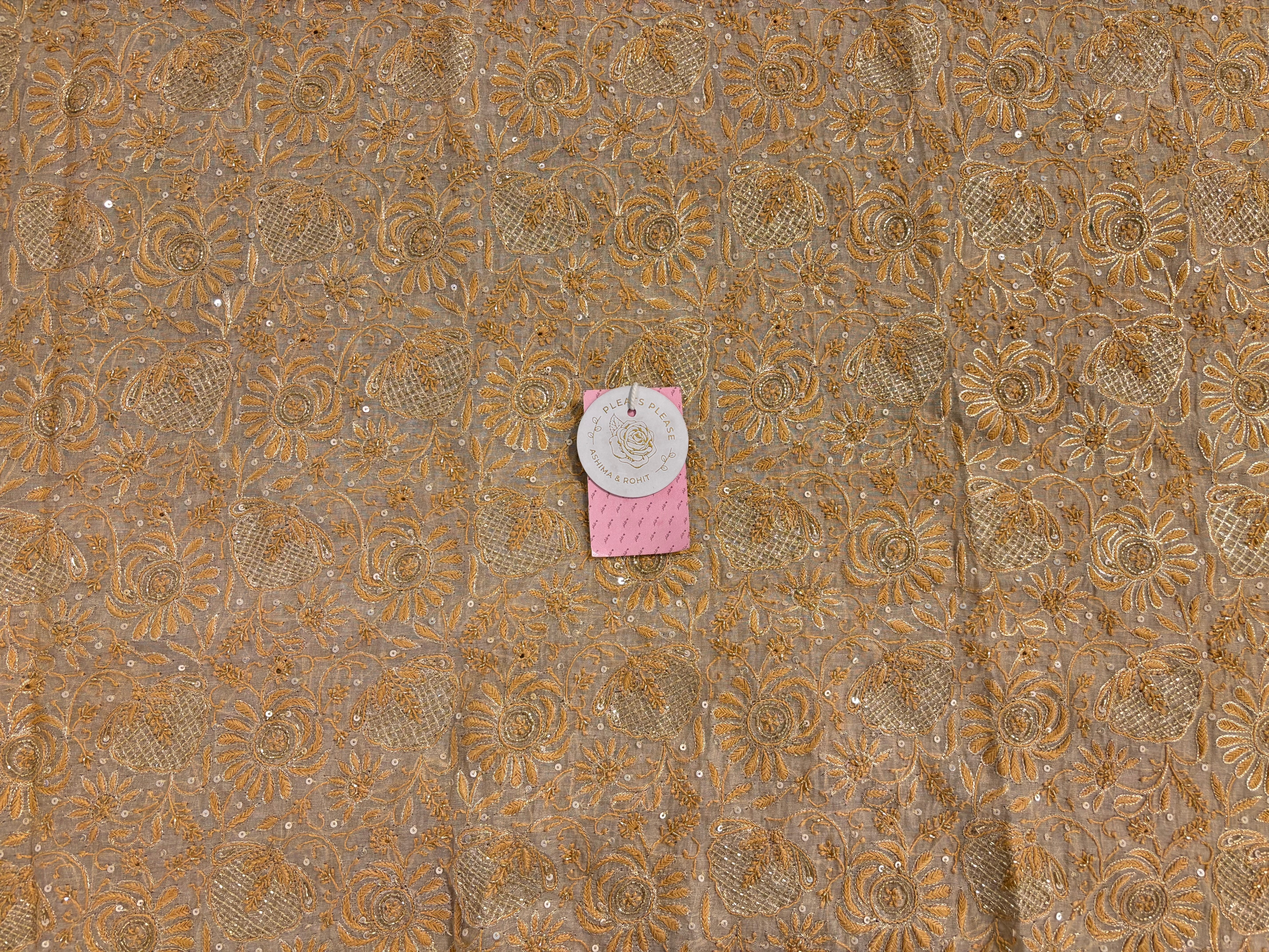 Dyeable Pure Tissue Chikankari Kurta & Dupatta