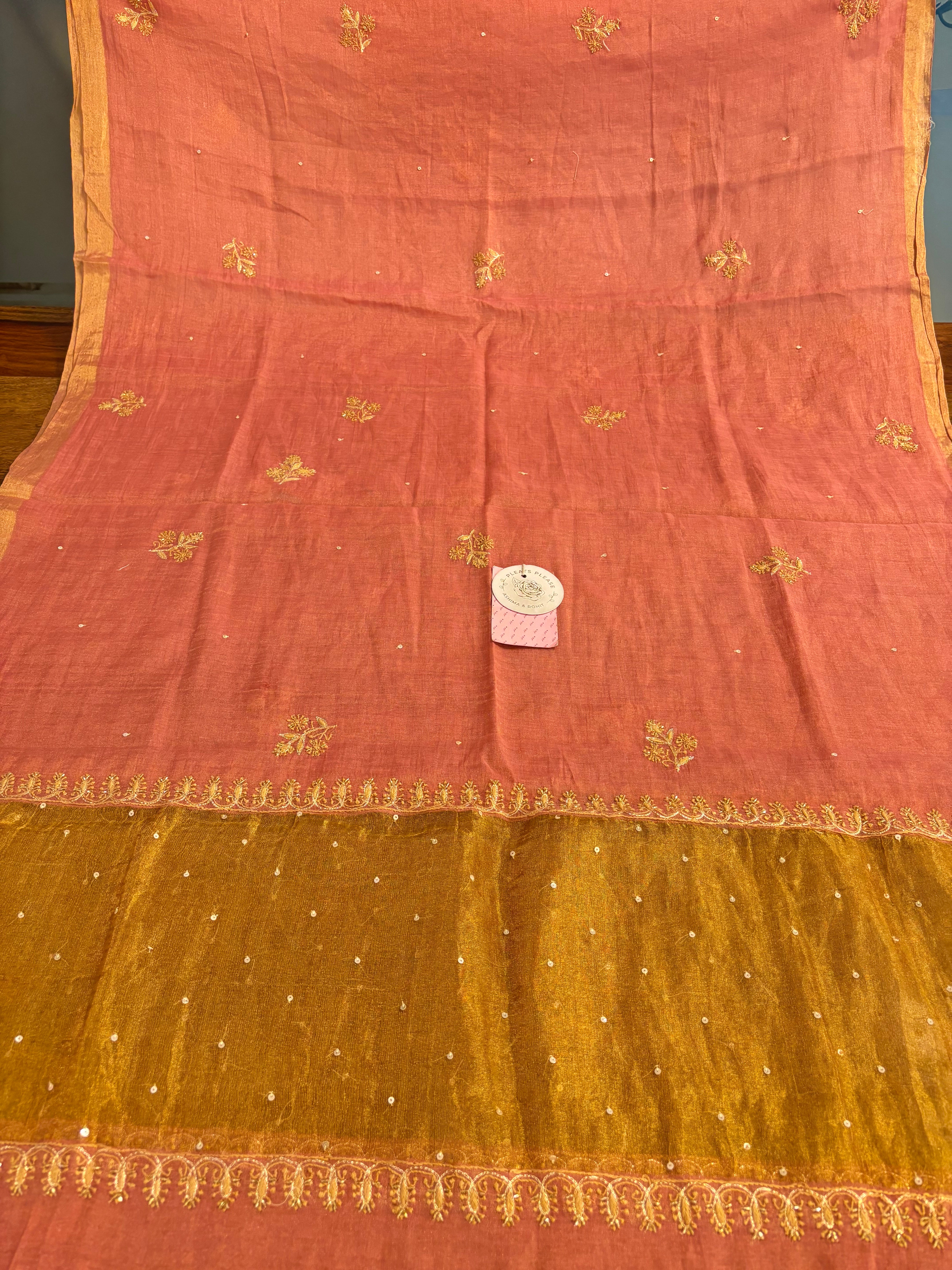 Rosewood Pure & Premium Tissue Chikankari Kurta & Dupatta