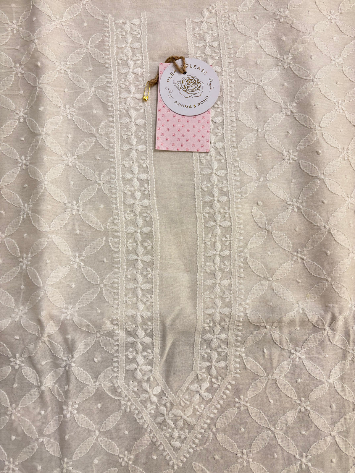 Dyeable Chanderi Men’s Chikankari Kurta
