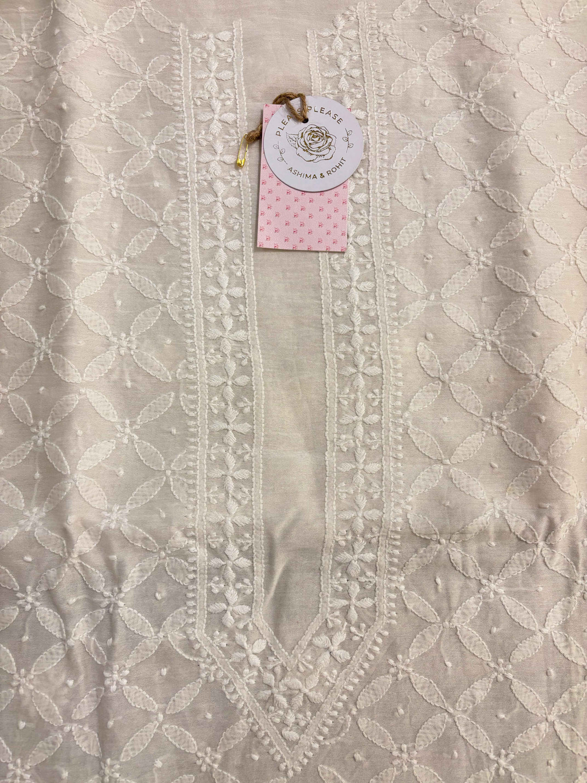 Dyeable Chanderi Men’s Chikankari Kurta