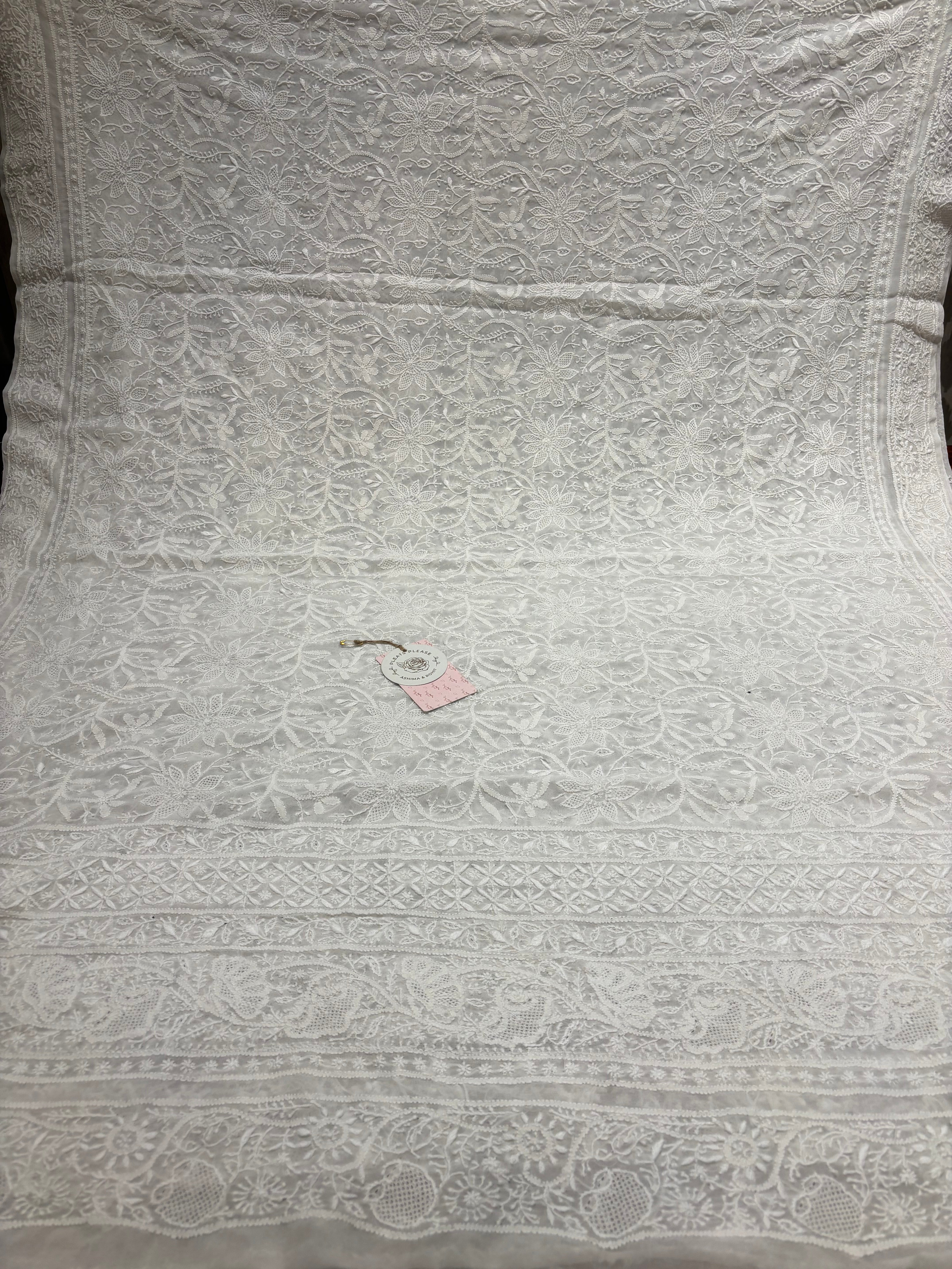 Dyeable Pure And Premium Georgette Kurta And Dupatta Fabric
