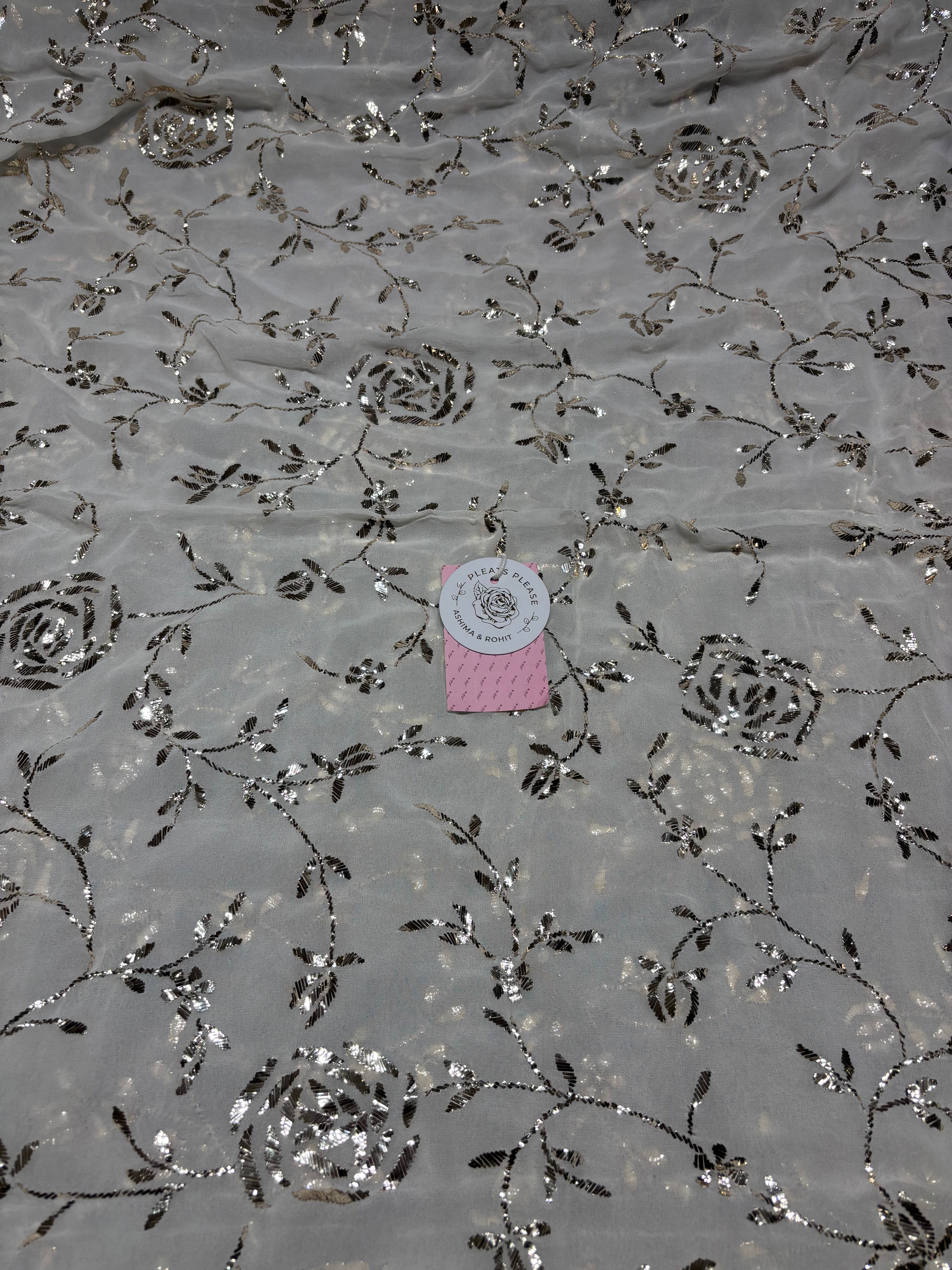 Dyeable Pure & Premium Georgette Mukaish Dupatta