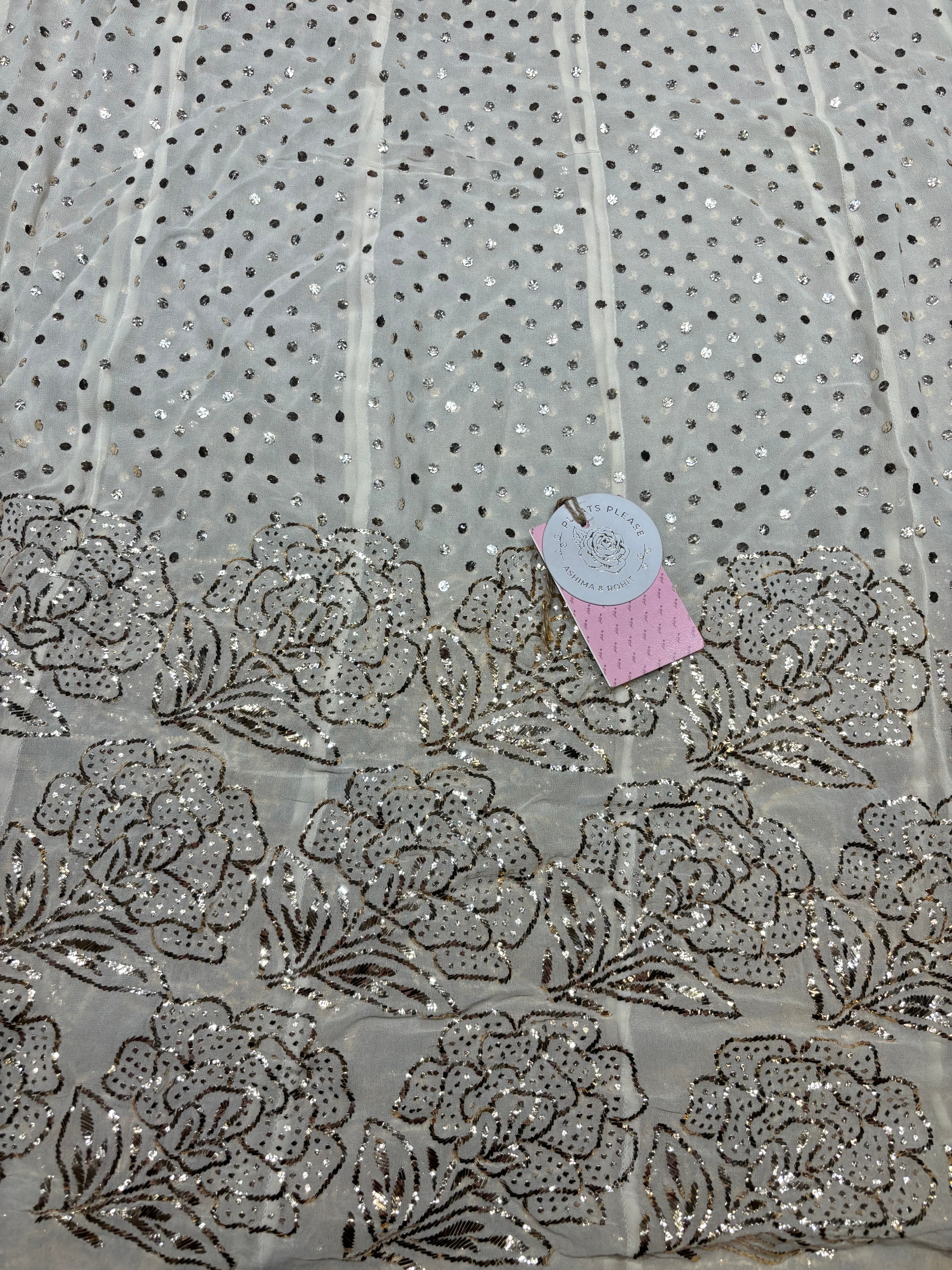 Dyeable Pure & Premium Georgette Mukaish Anarkali & Dupatta Set