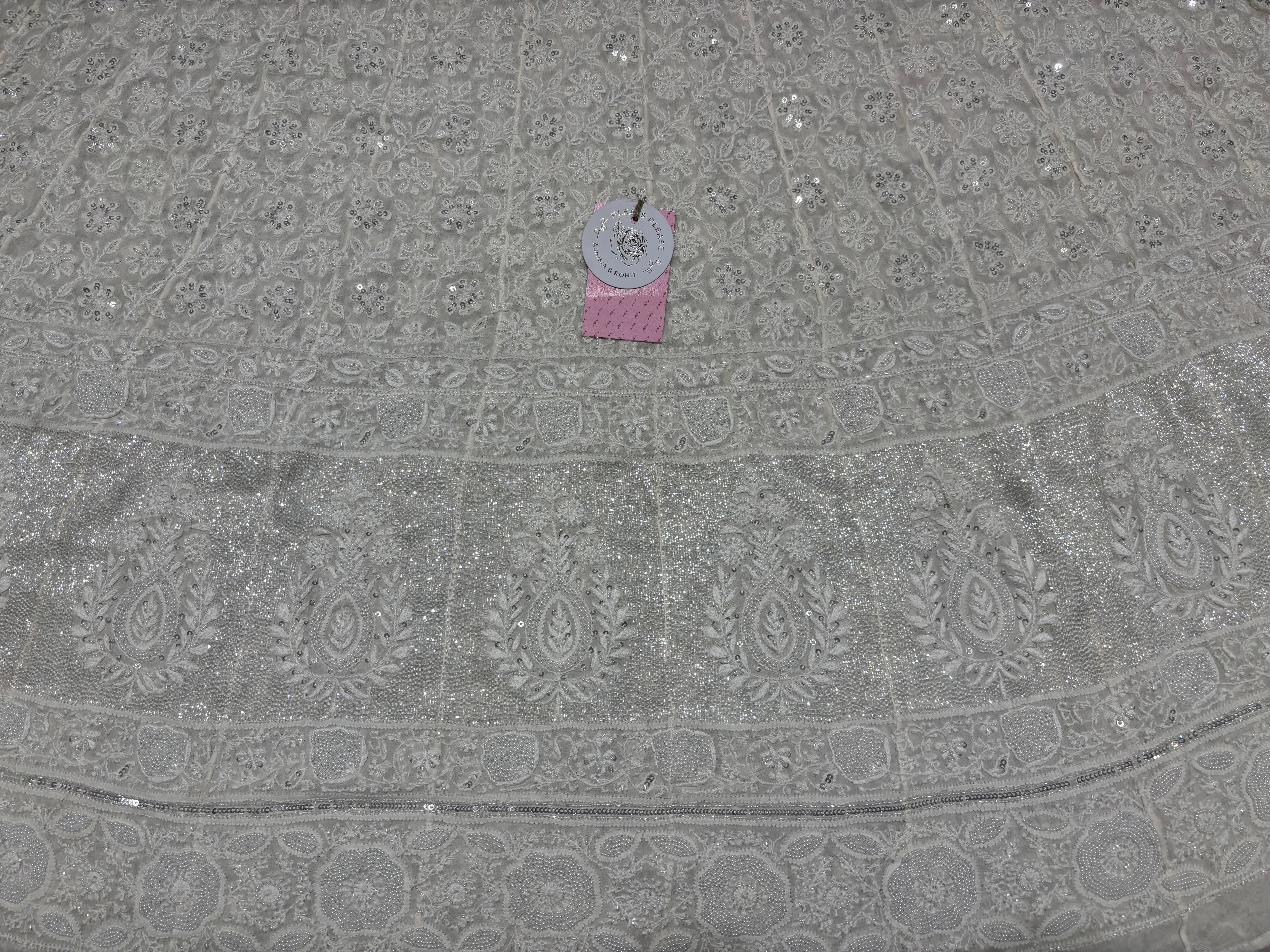 Dyeable Pure & Premium Georgette Chikankari Anarkali & Dupatta Set