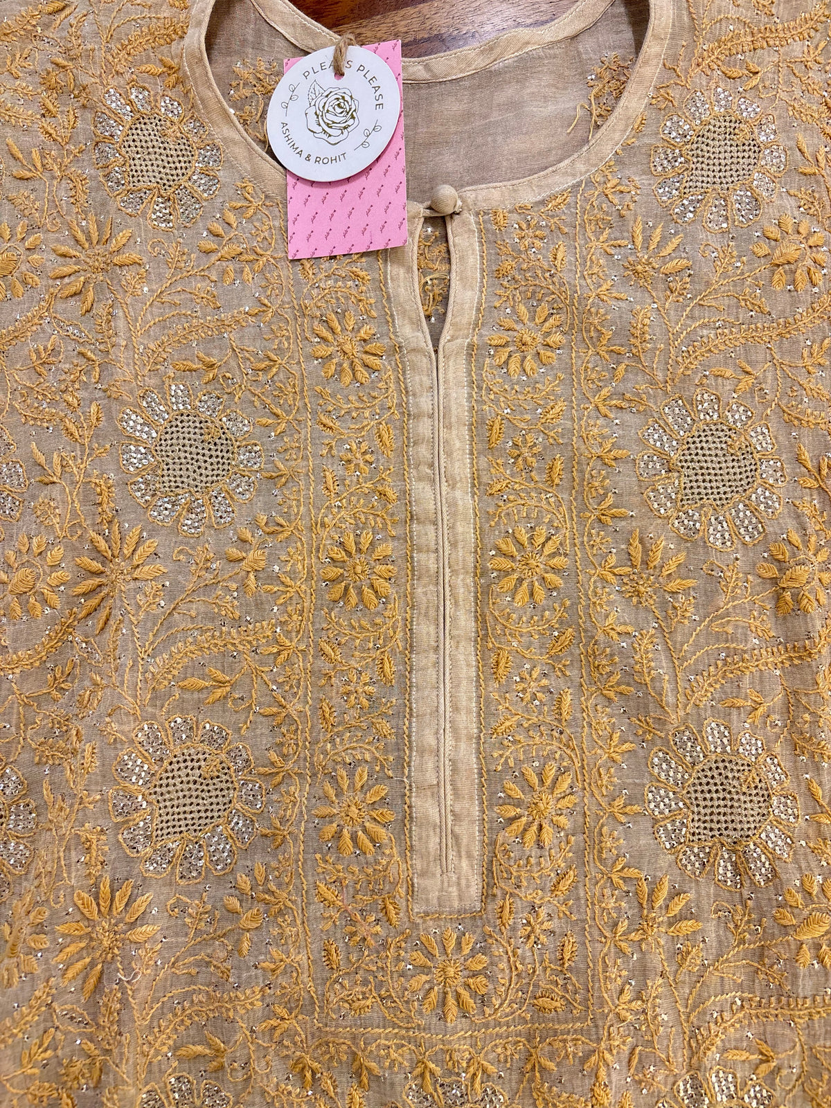 Dyeable Pure & Premium Tissue Chikankari Mukaish Kurta & Dupatta