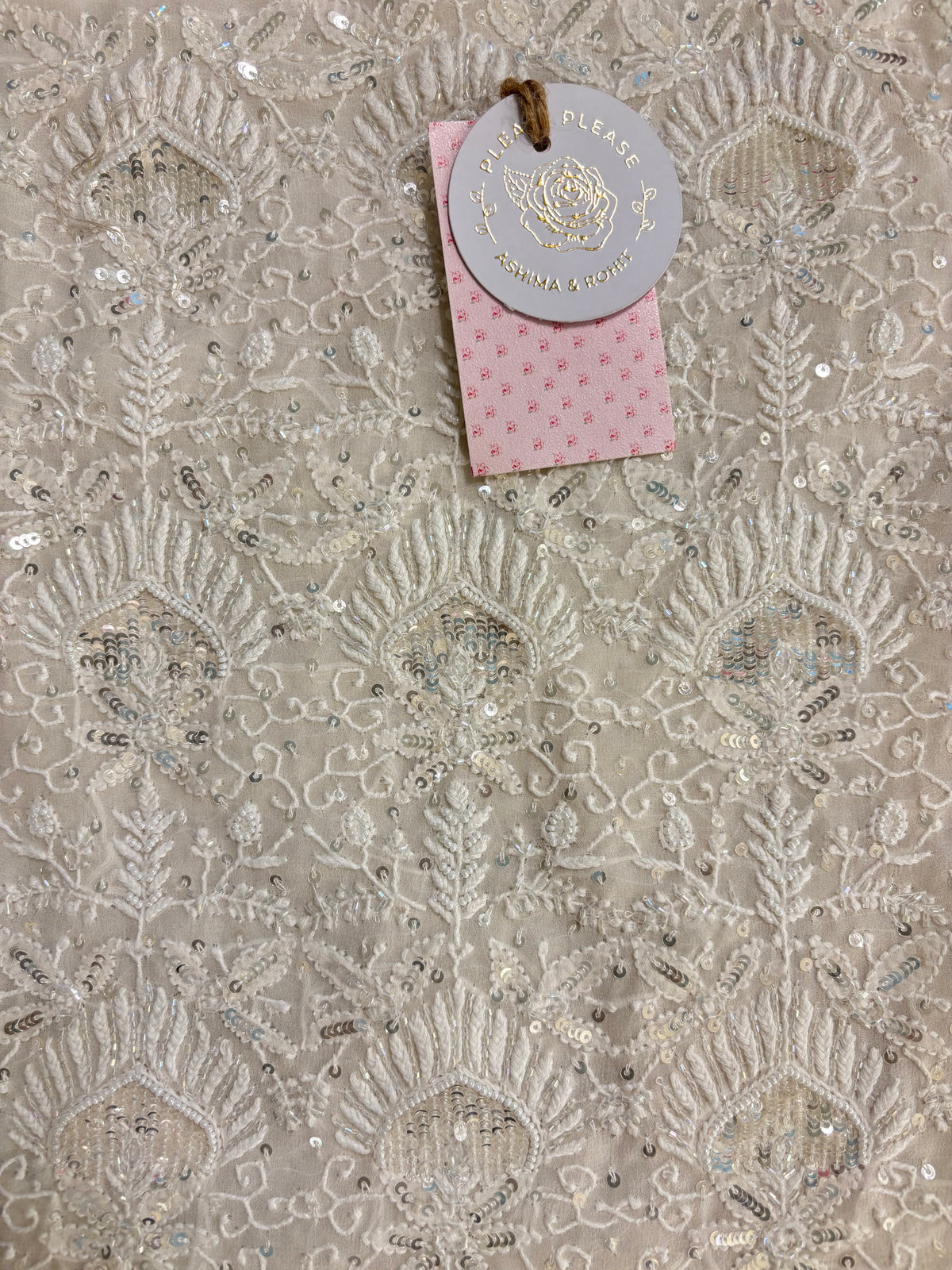 Dyeable Pure Georgette Chikankari Kurta & Dupatta