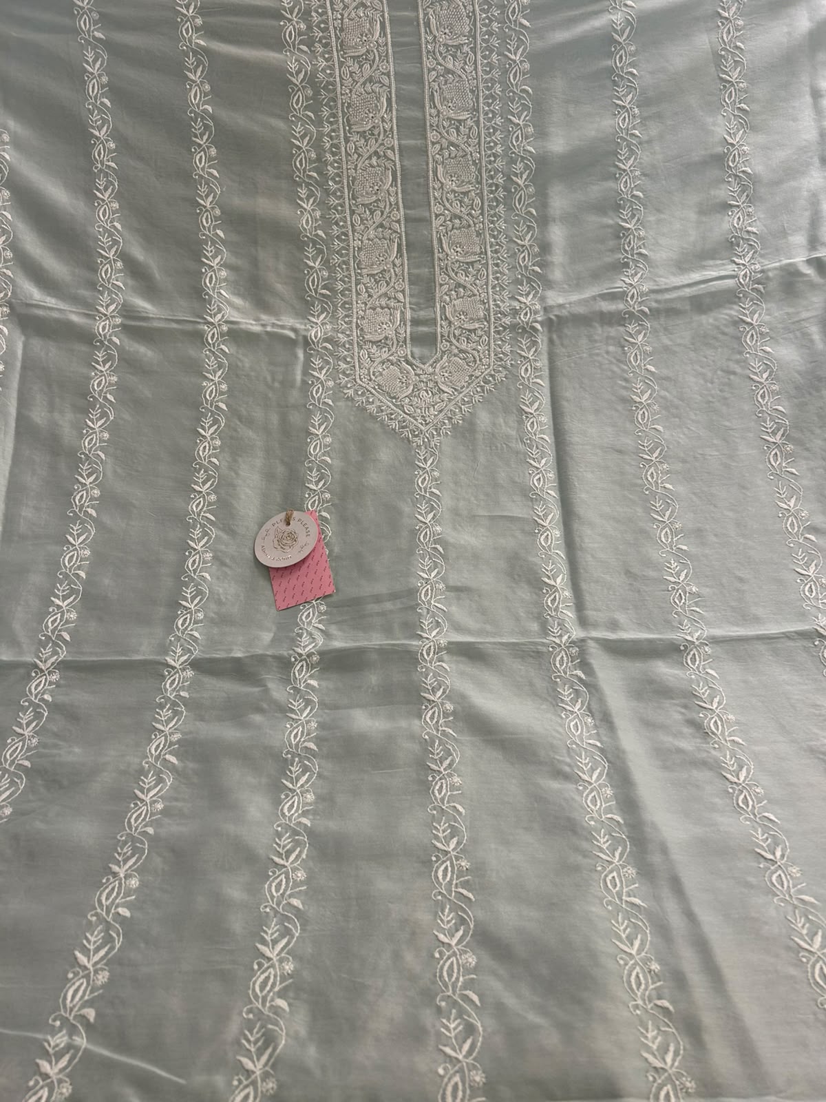 Mint Green Chanderi Silk Chikankari Men’s Kurta