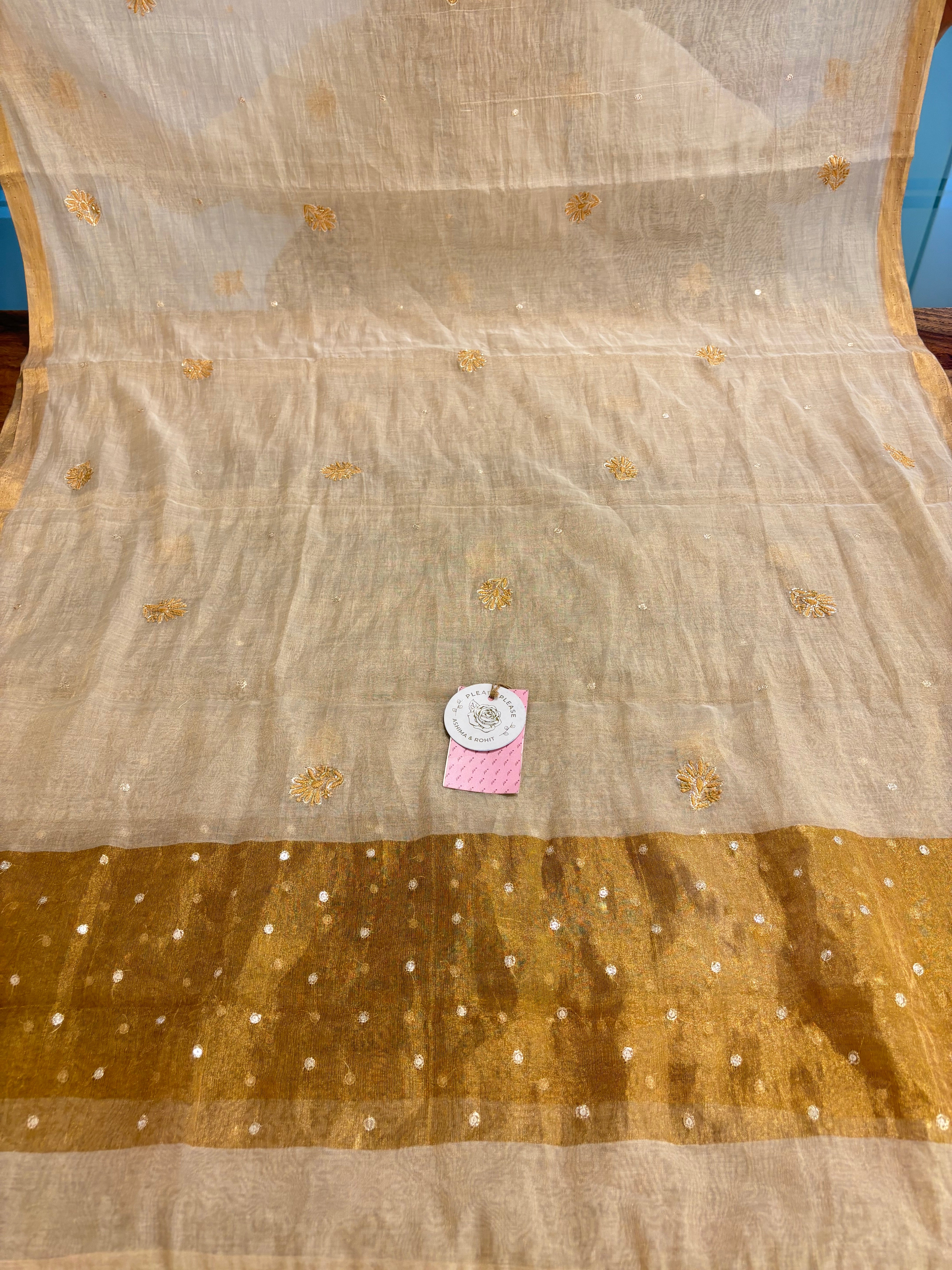 Dyeable Pure & Premium Tissue Chikankari Kurta & Dupatta