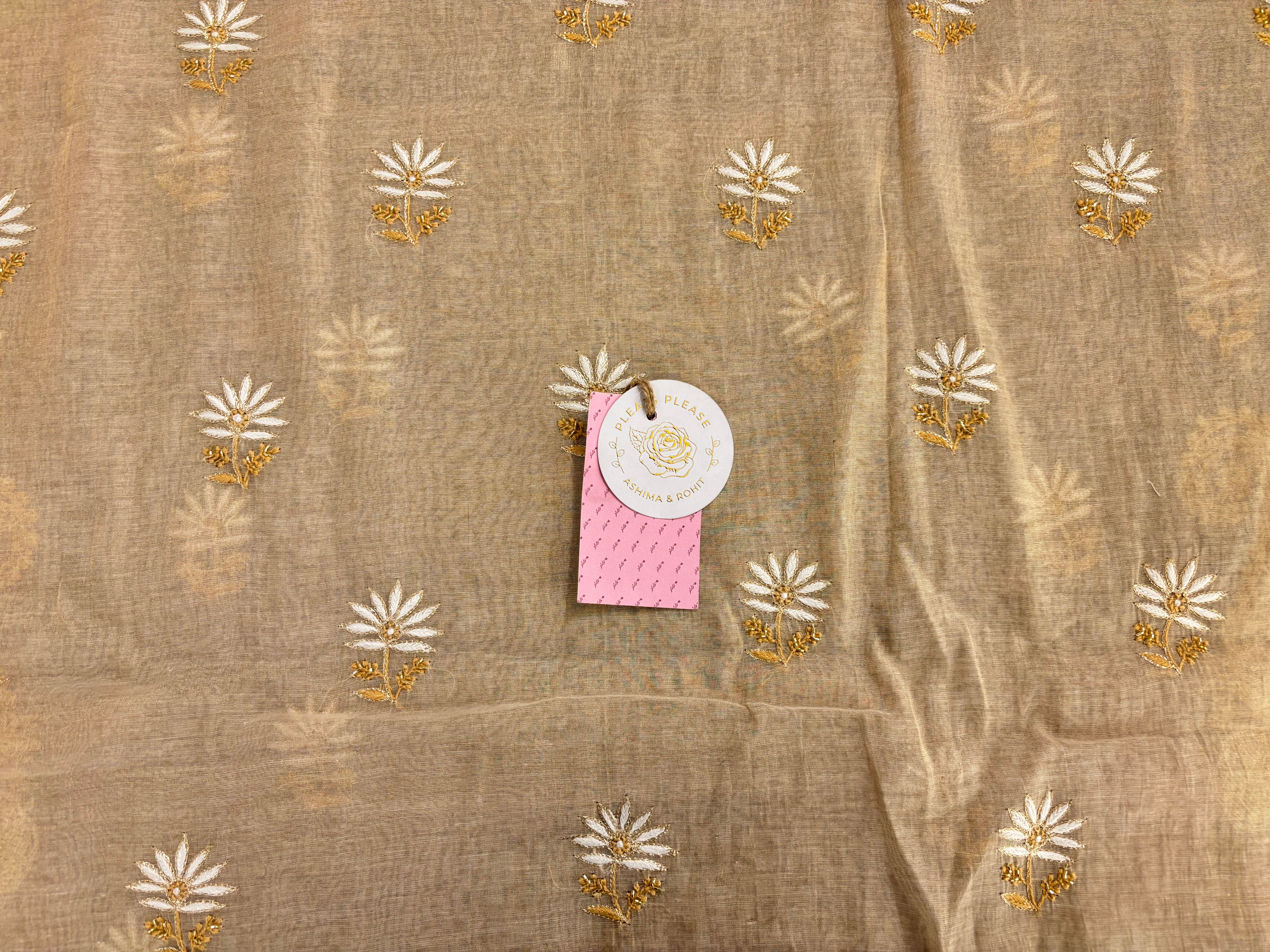 Dyeable Pure & Premium Tissue Chikankari Kurta & Dupatta