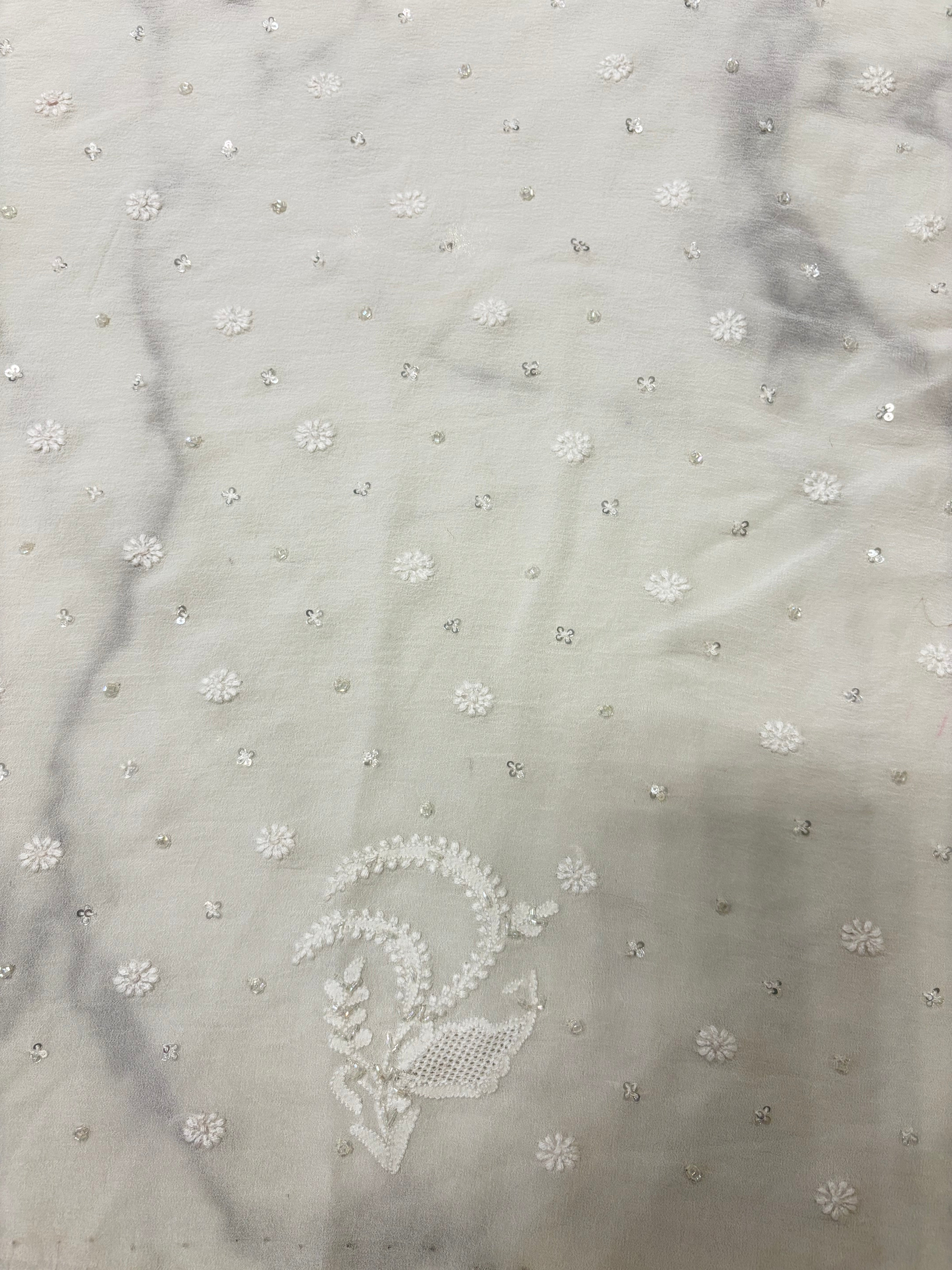Dyeable Pure and Premium Georgette Saree and Blouse