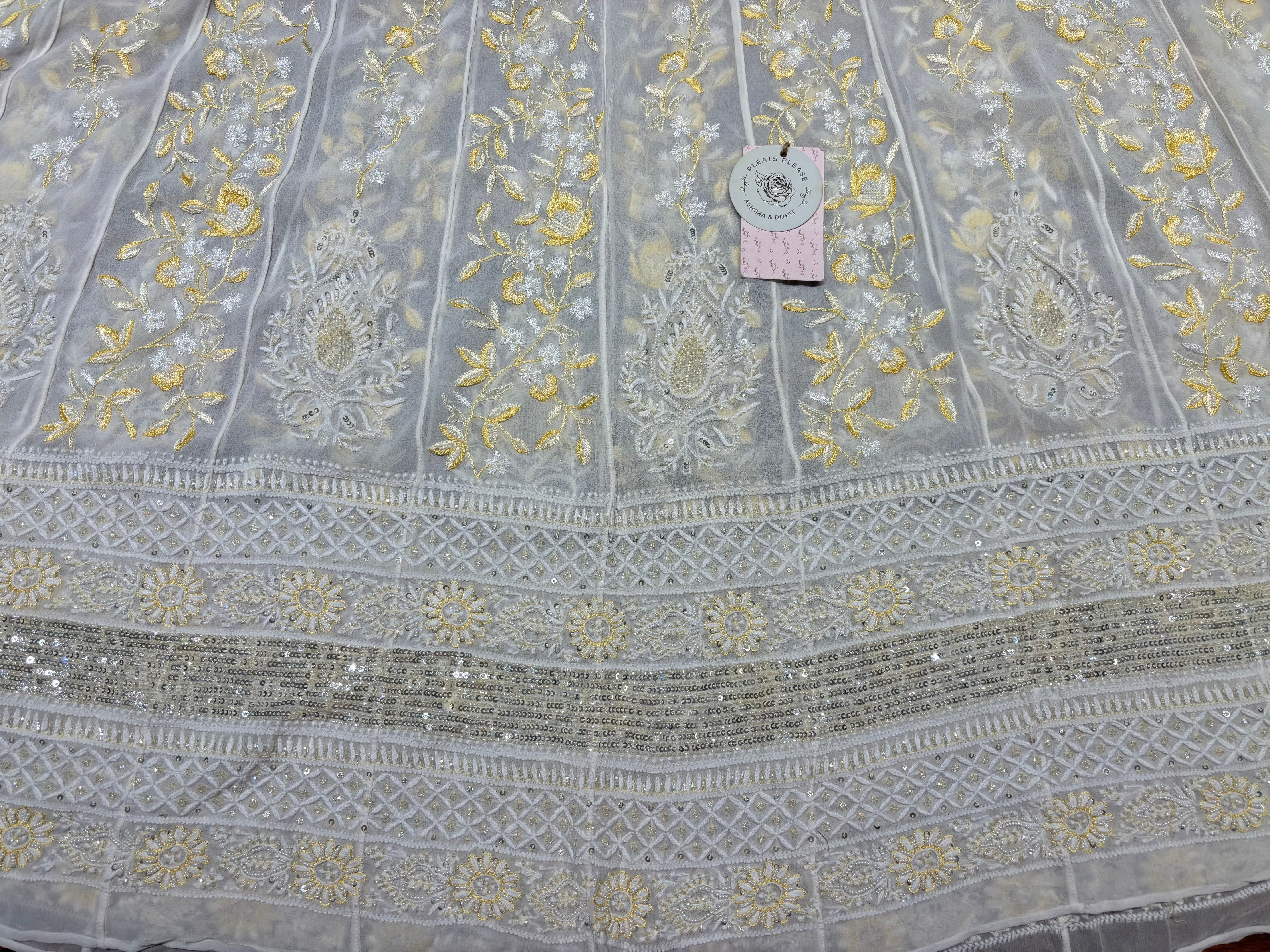 Dyeable Pure & Premium Georgette Chikankari Anarkali & Dupatta Set