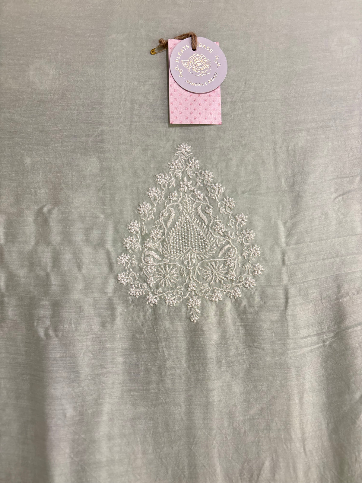 Mint Green Chanderi Silk Chikankari Men’s Kurta