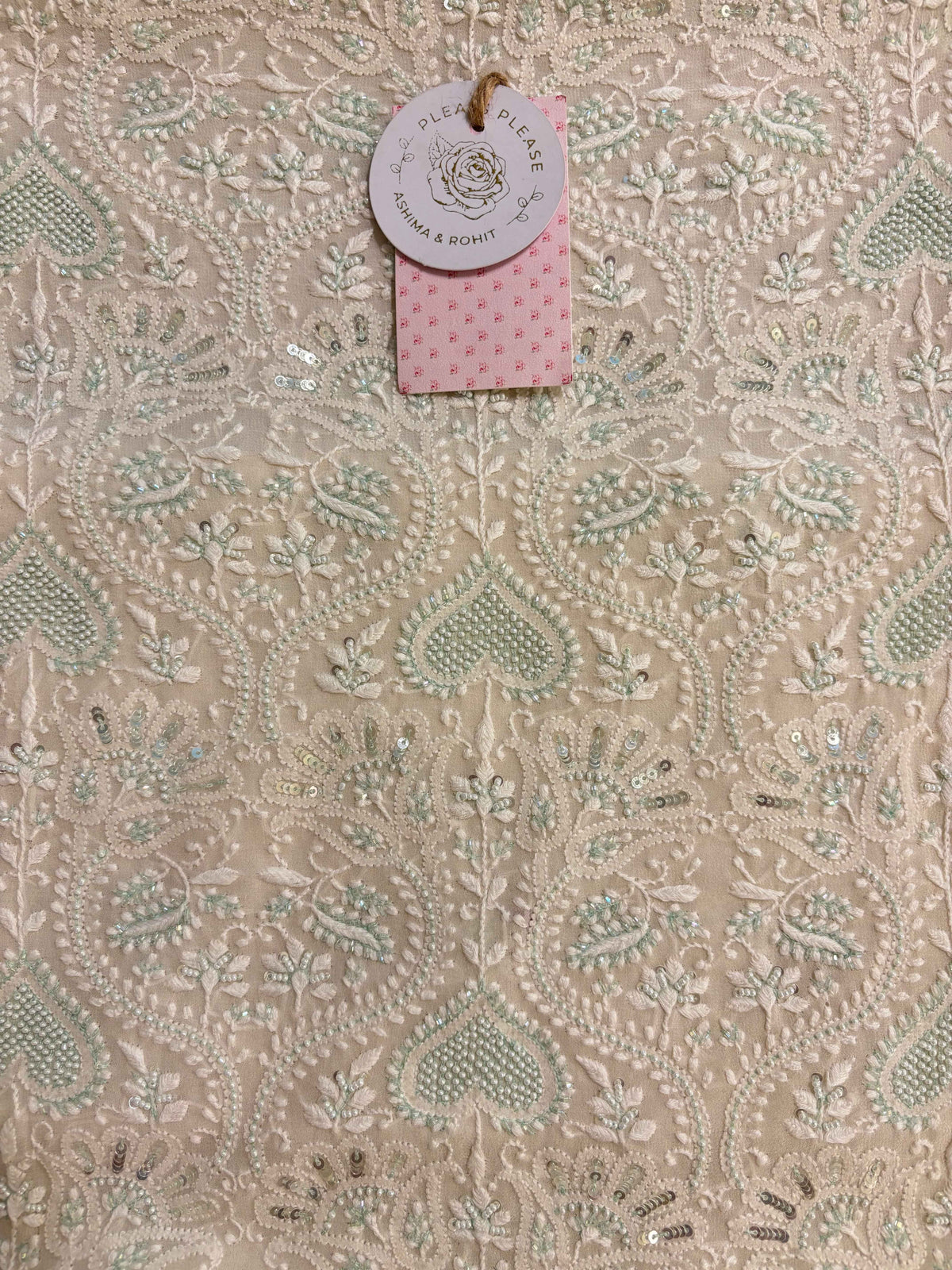 Dyeable Pure & Premium Georgette Chikankari With Parsi Kurta & Dupatta