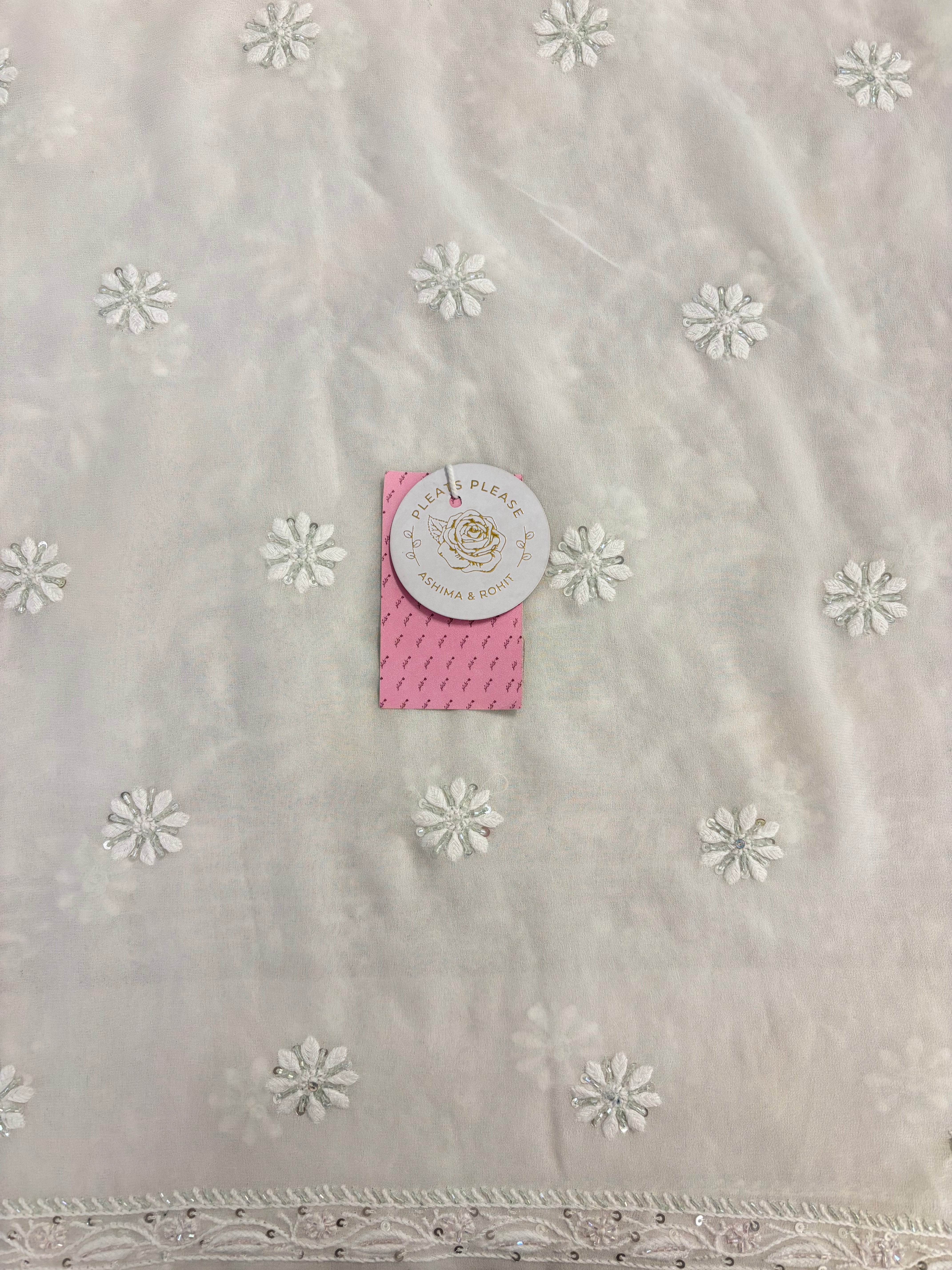 Dyeable Pure & Premium Georgette Chikankari Kurta & Dupatta