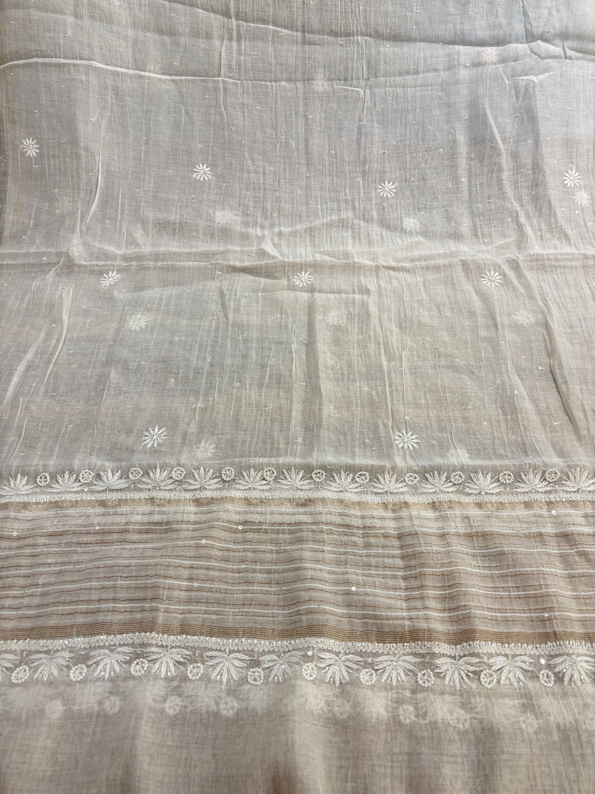 Dyeable Chanderi Mul Chikankari Kurta & Dupatta