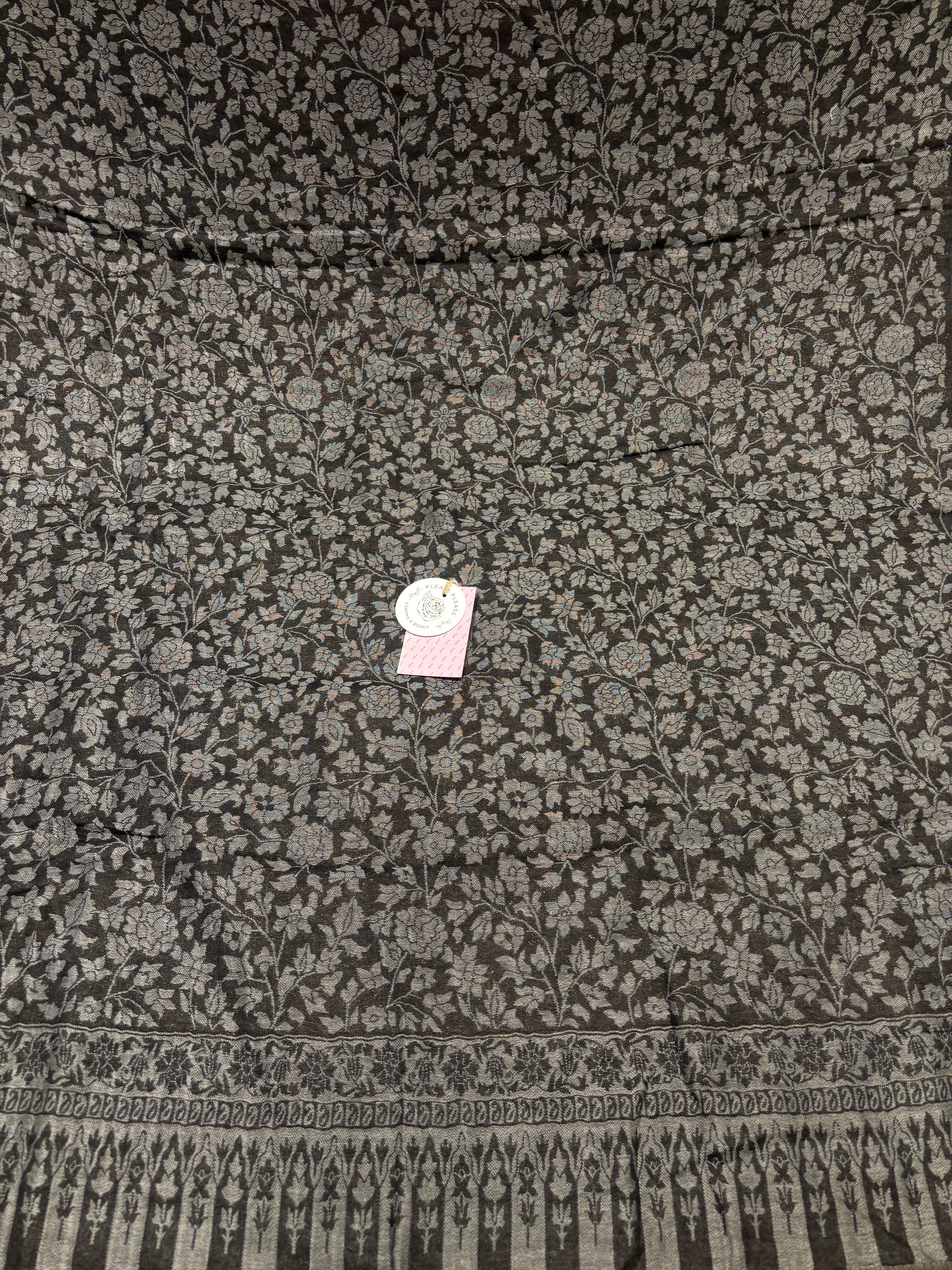 Black Cashmere Woolen Shawl
