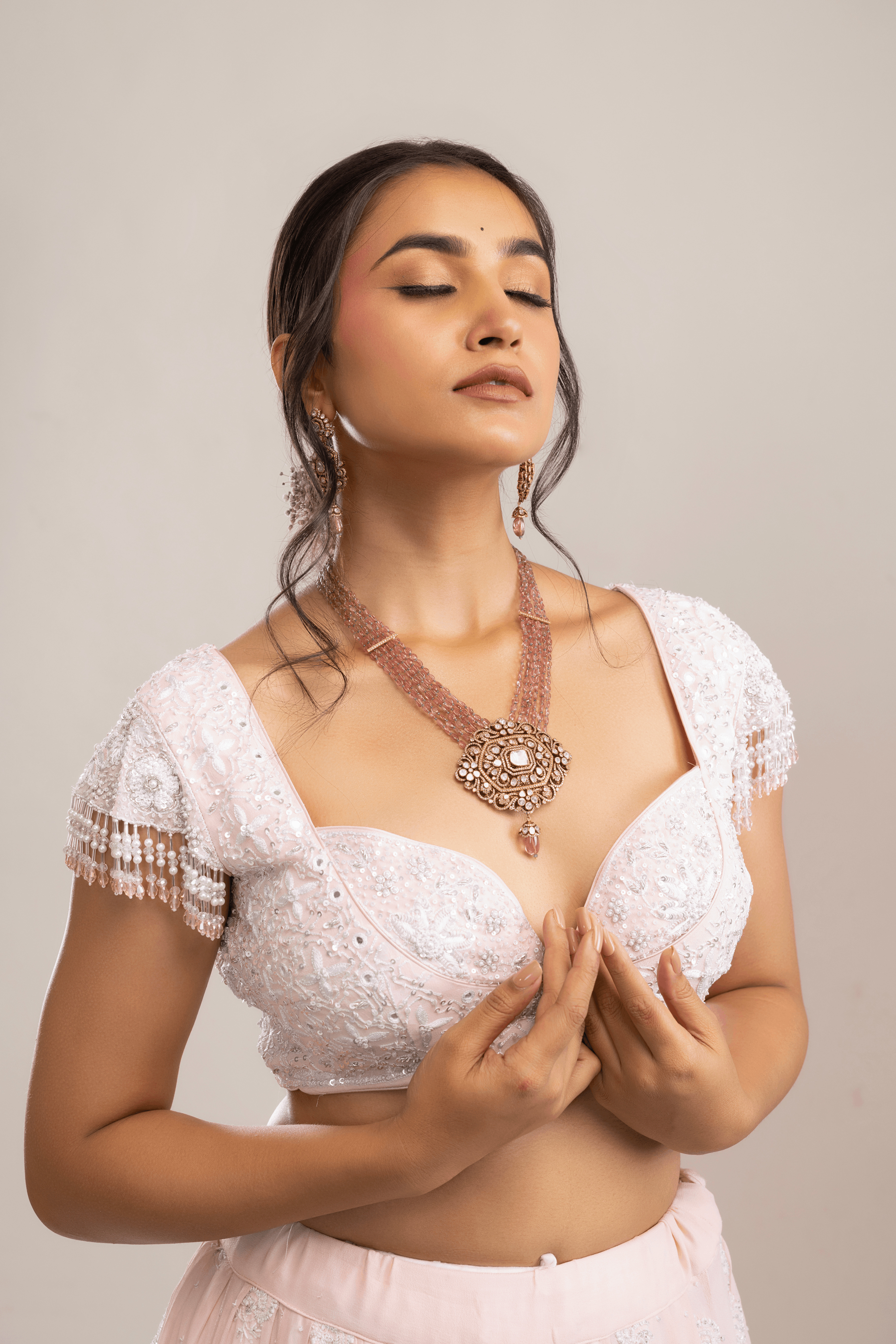 Candy Pink Pure and Premium Georgette Chikankari Lehenga