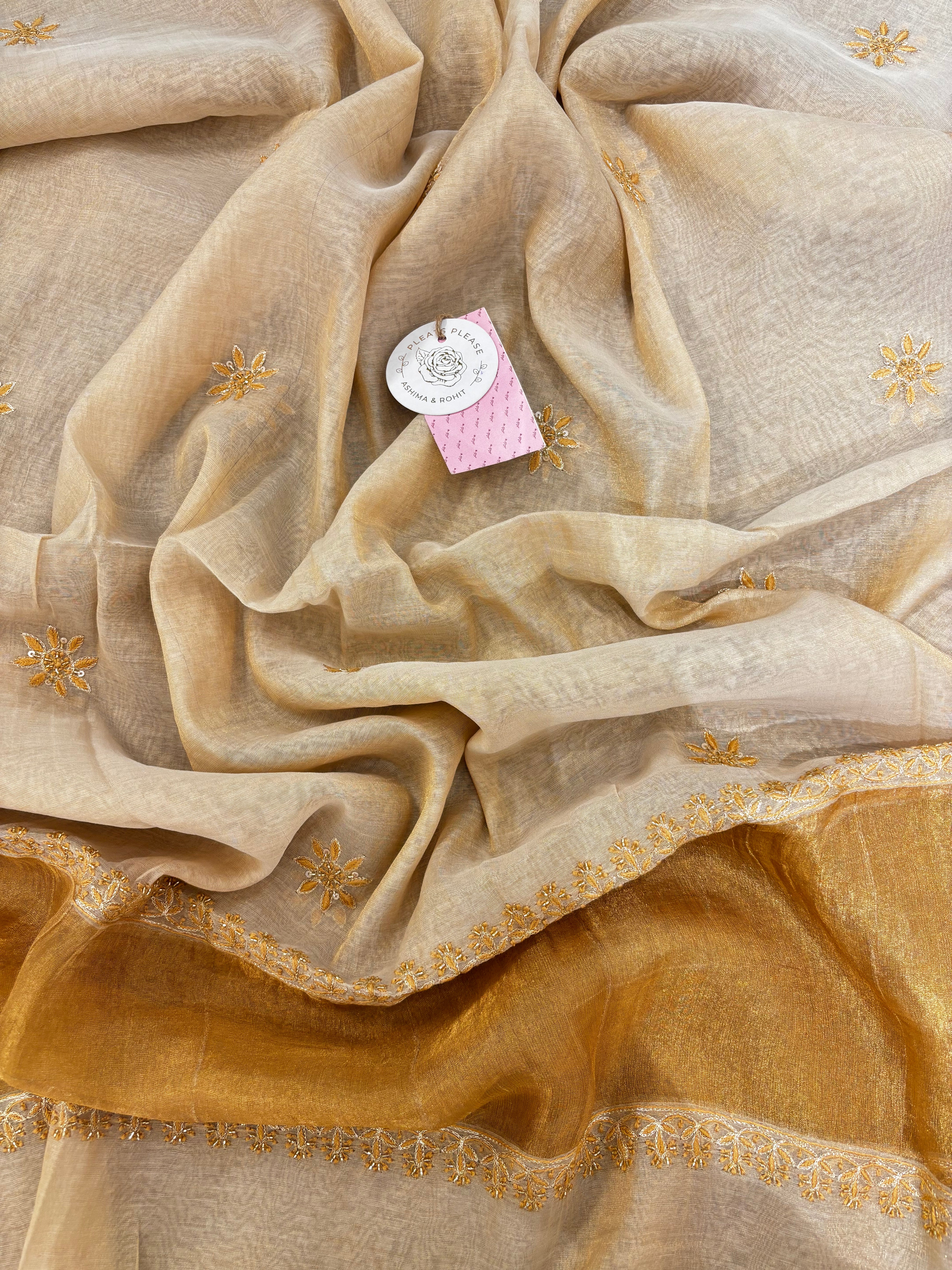 Dyeable Pure & Premium Tissue Heavy Jaal Chikankari Kurta & Dupatta - Pleats PleaseChikankari