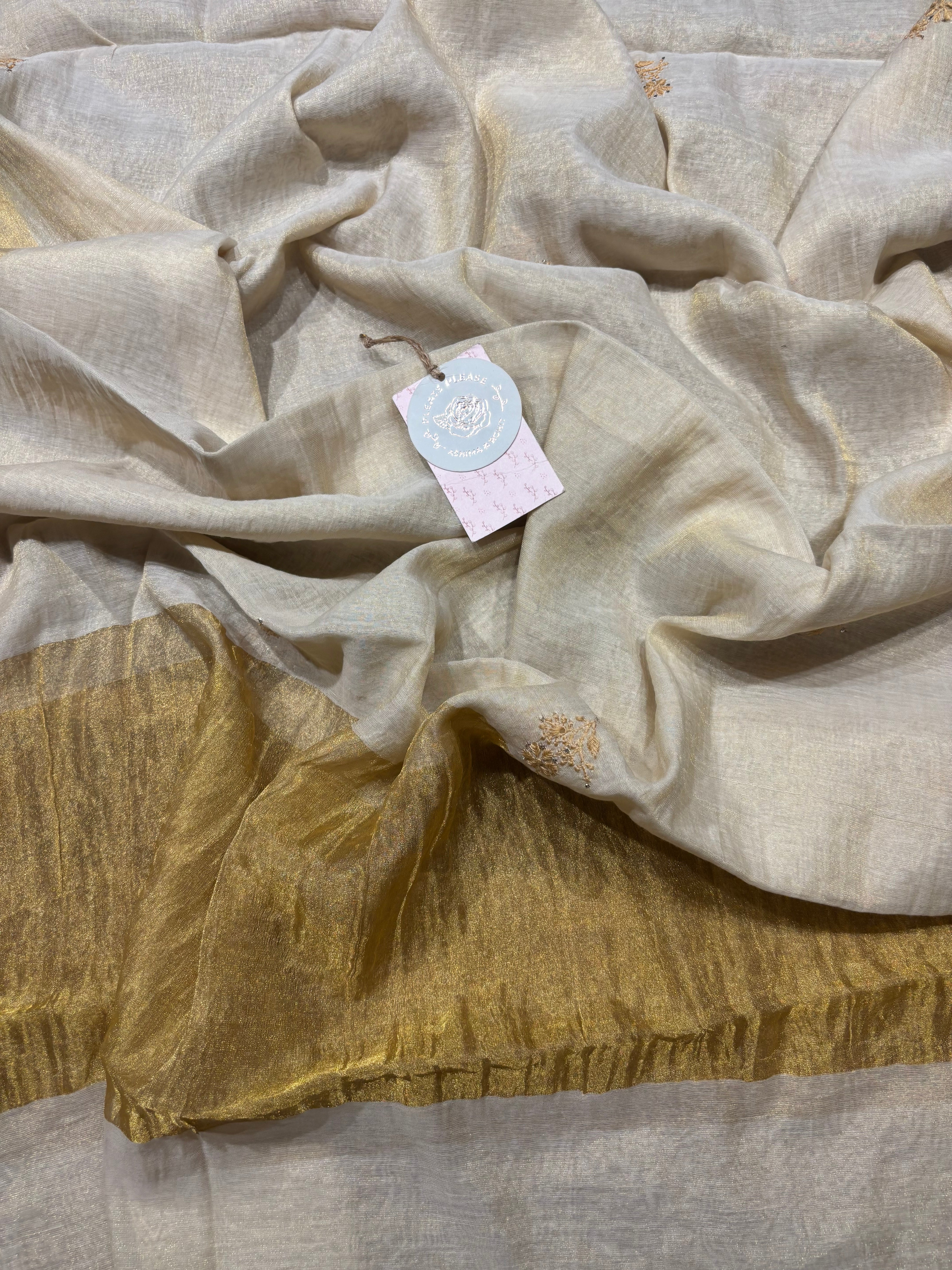 Dyeable Pure & Premium Tissue Chikankari & Mukaish Kurta and Dupatta set