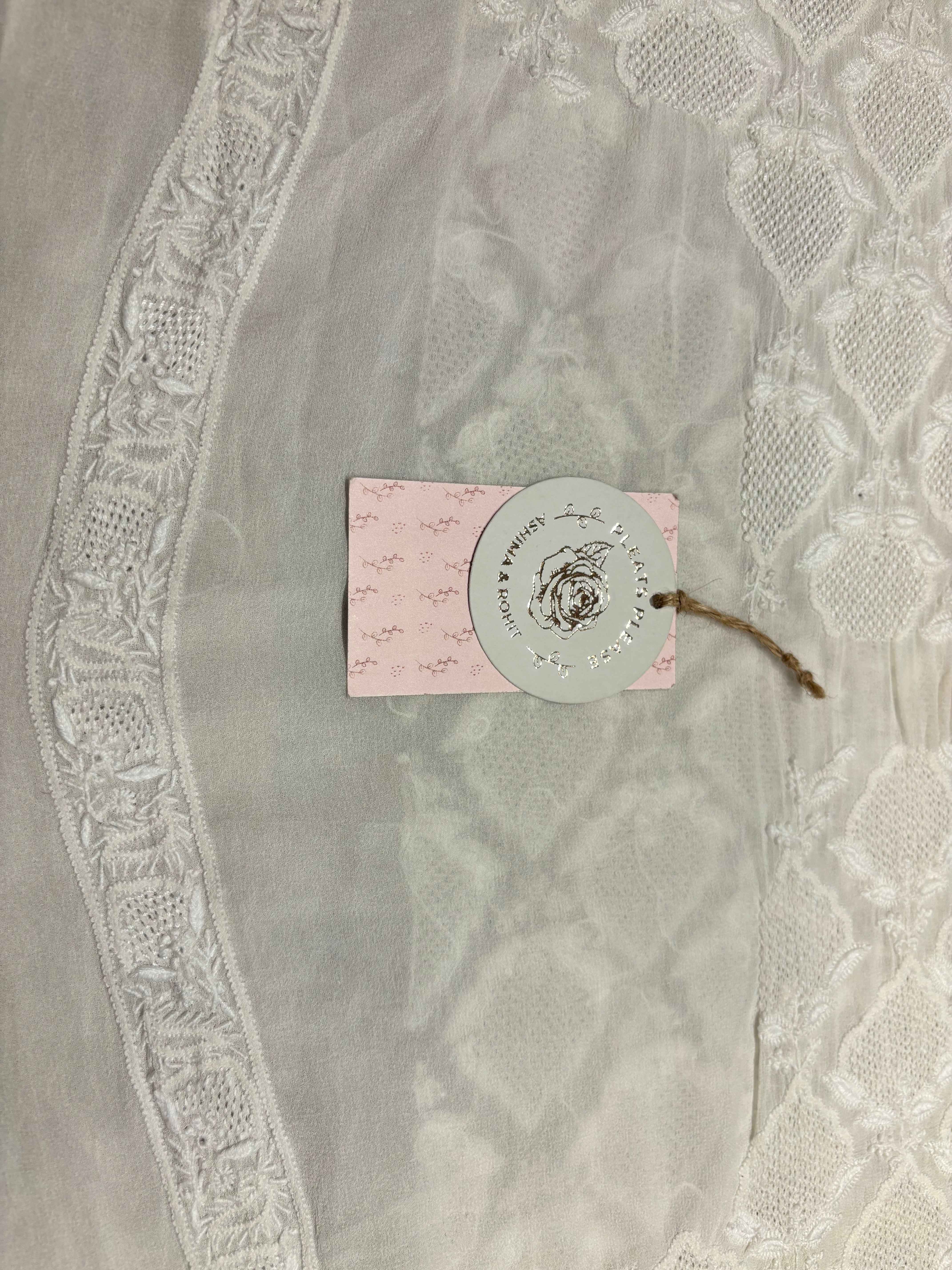 Dyeable Pure and Premium Georgette Chikankari Men’s Kurta - Pleats PleaseChikankari