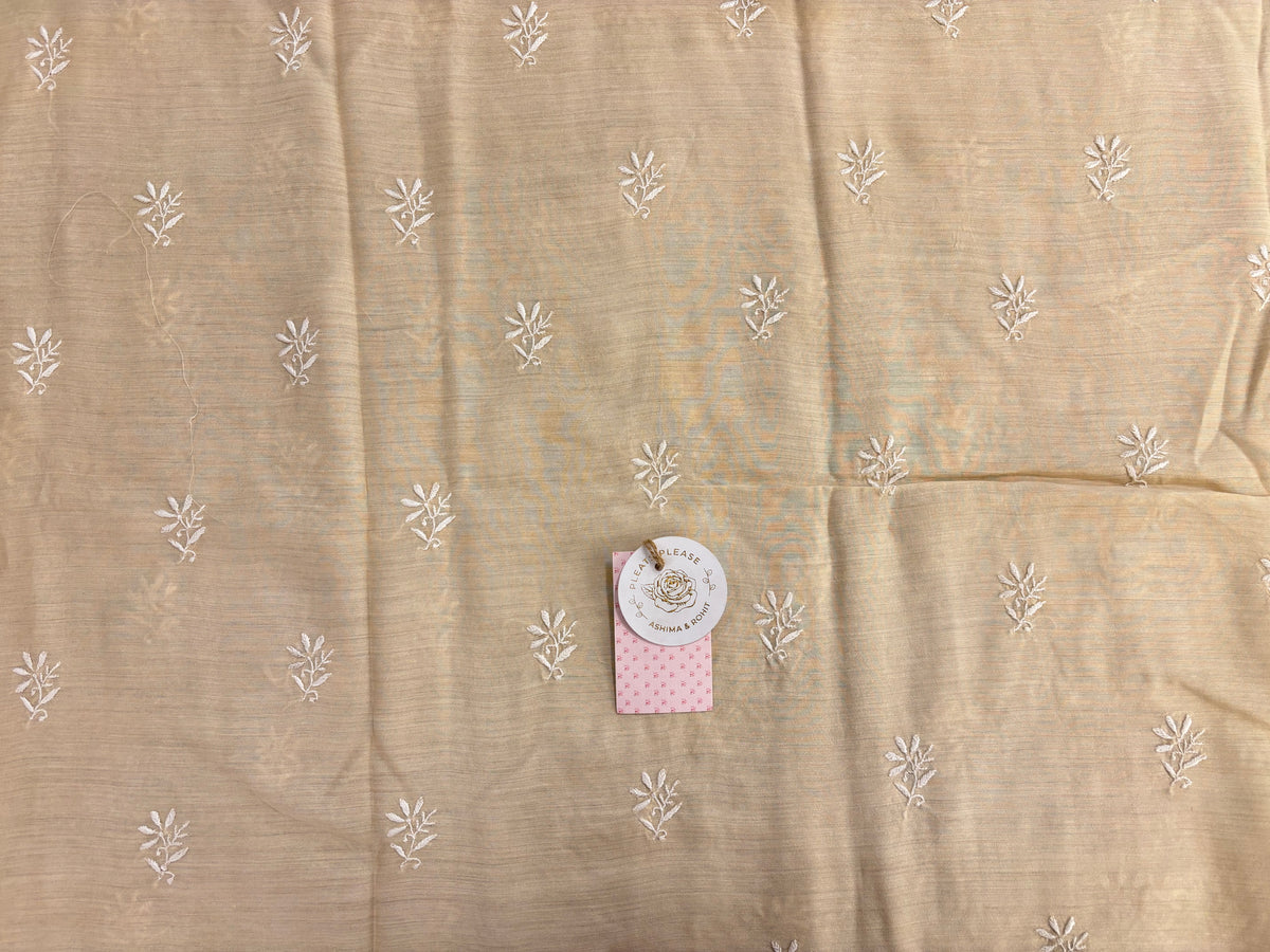 Dyeable Monga Silk Men’s Chikankari Kurta