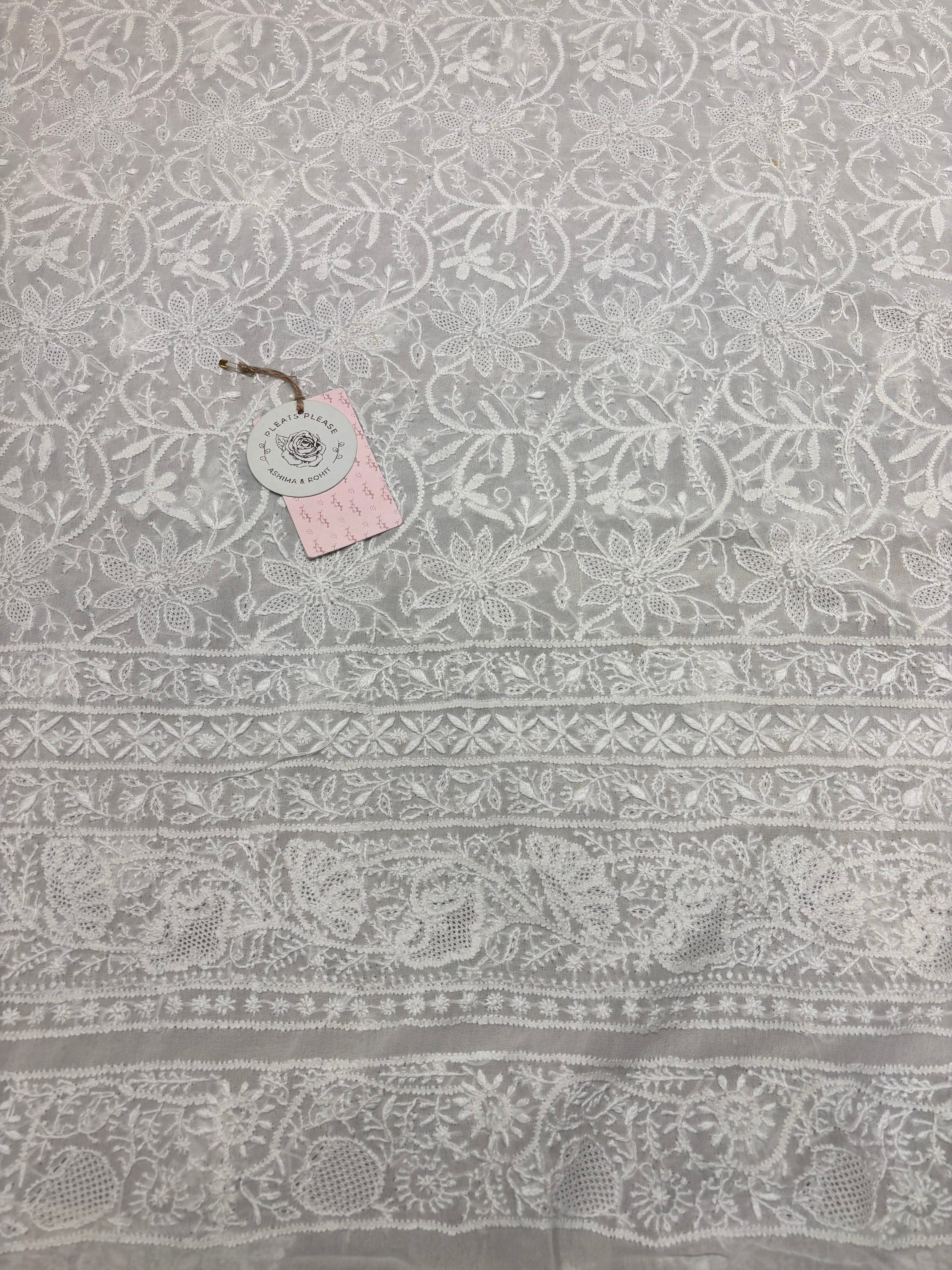 Dyeable Pure And Premium Georgette Kurta And Dupatta Fabric