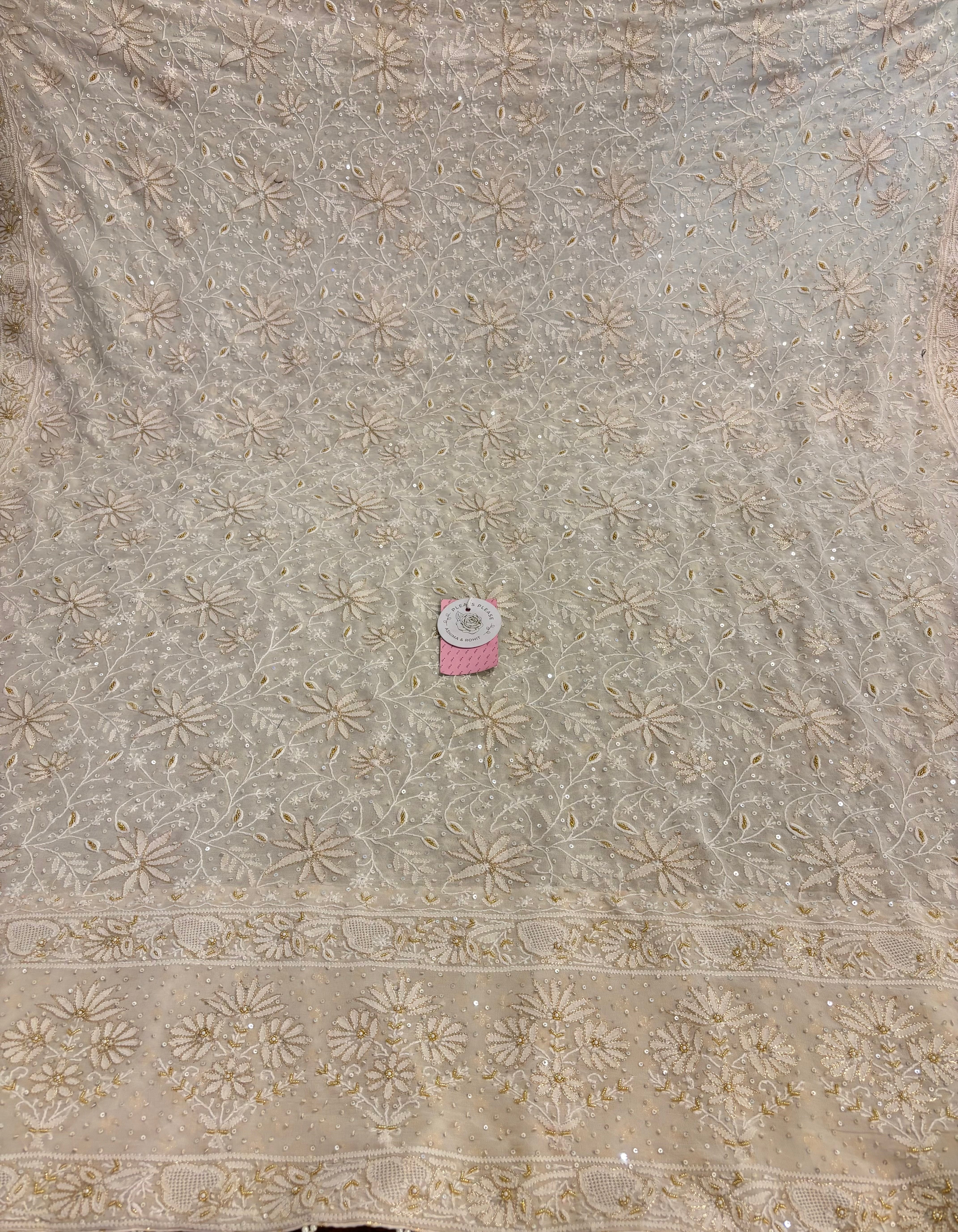 Dyeable Pure & Premium Georgette Chikankari Dupatta