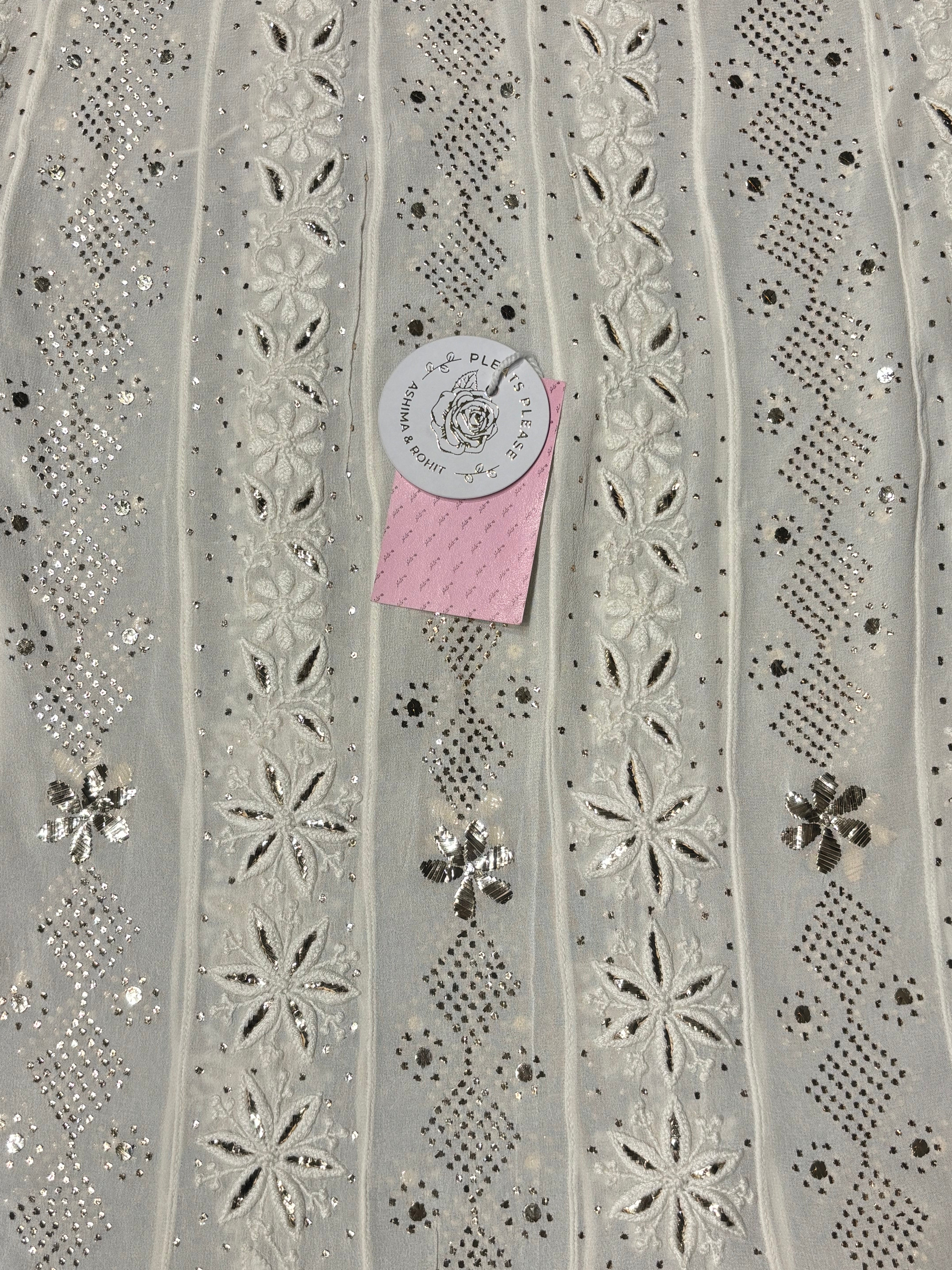 Dyeable Pure & Premium Georgette Chikankari Anarkali & Dupatta