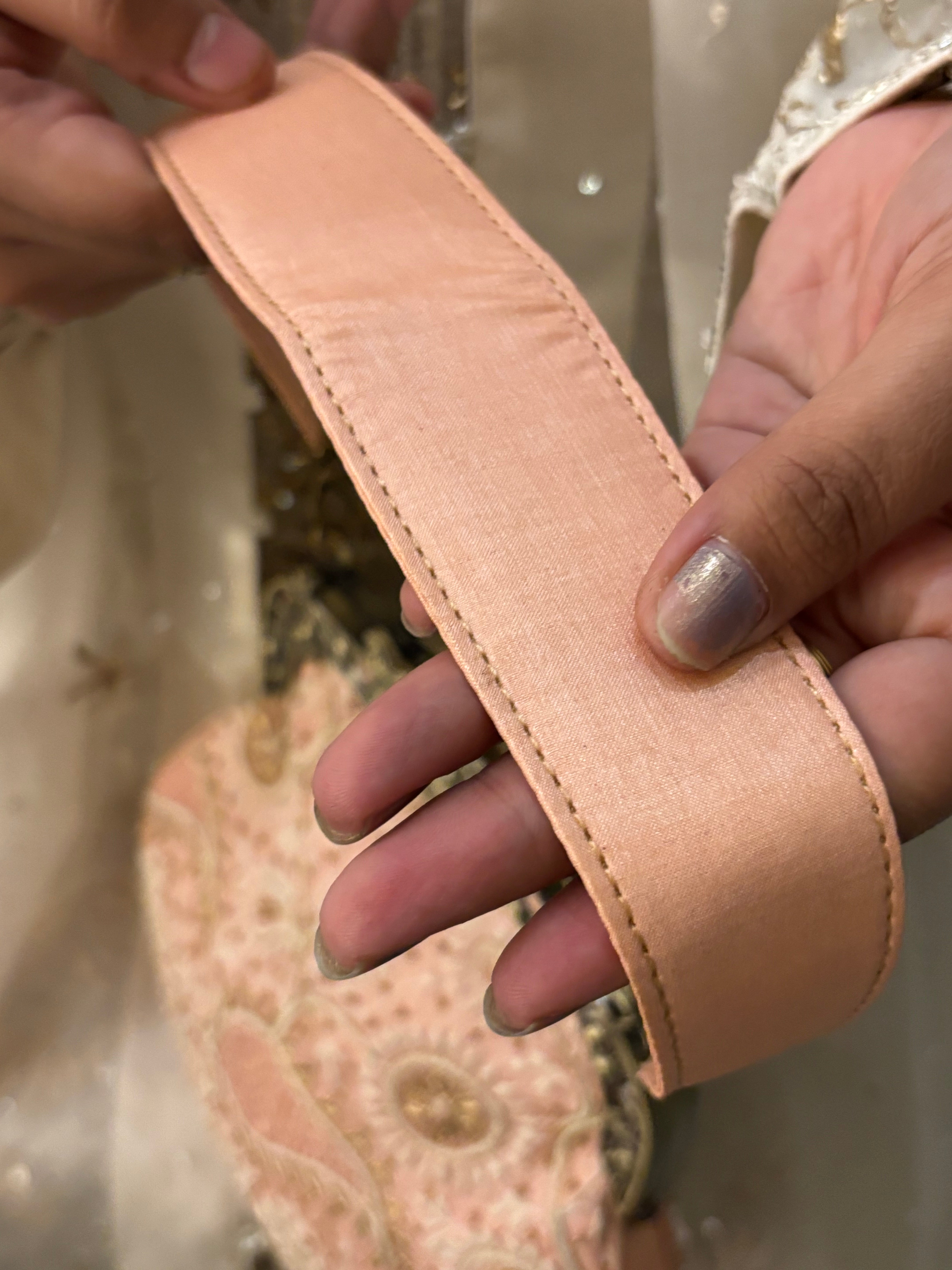 Pink Chikankari Clutch