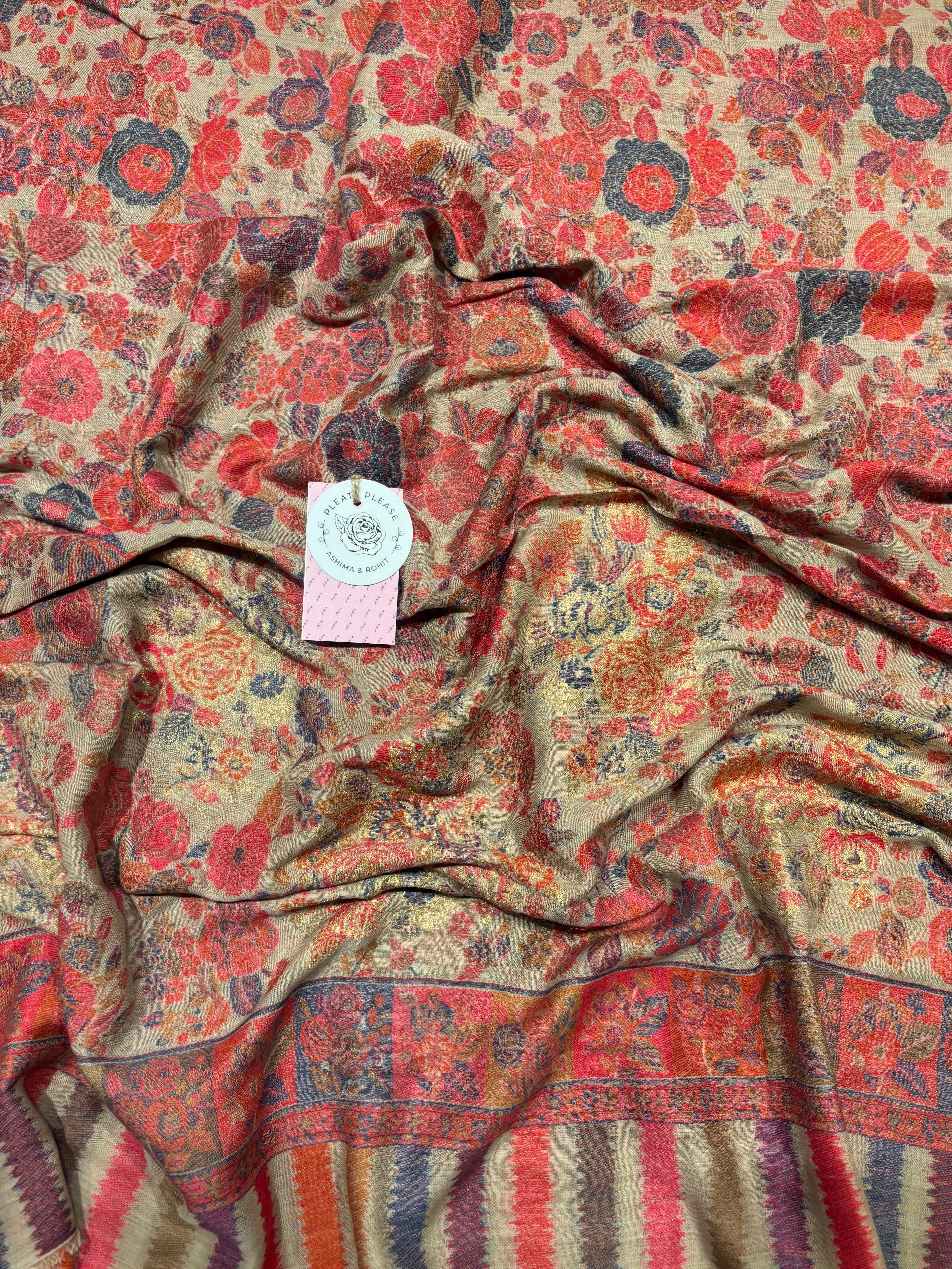 Gray Cashmere Woolen Shawl