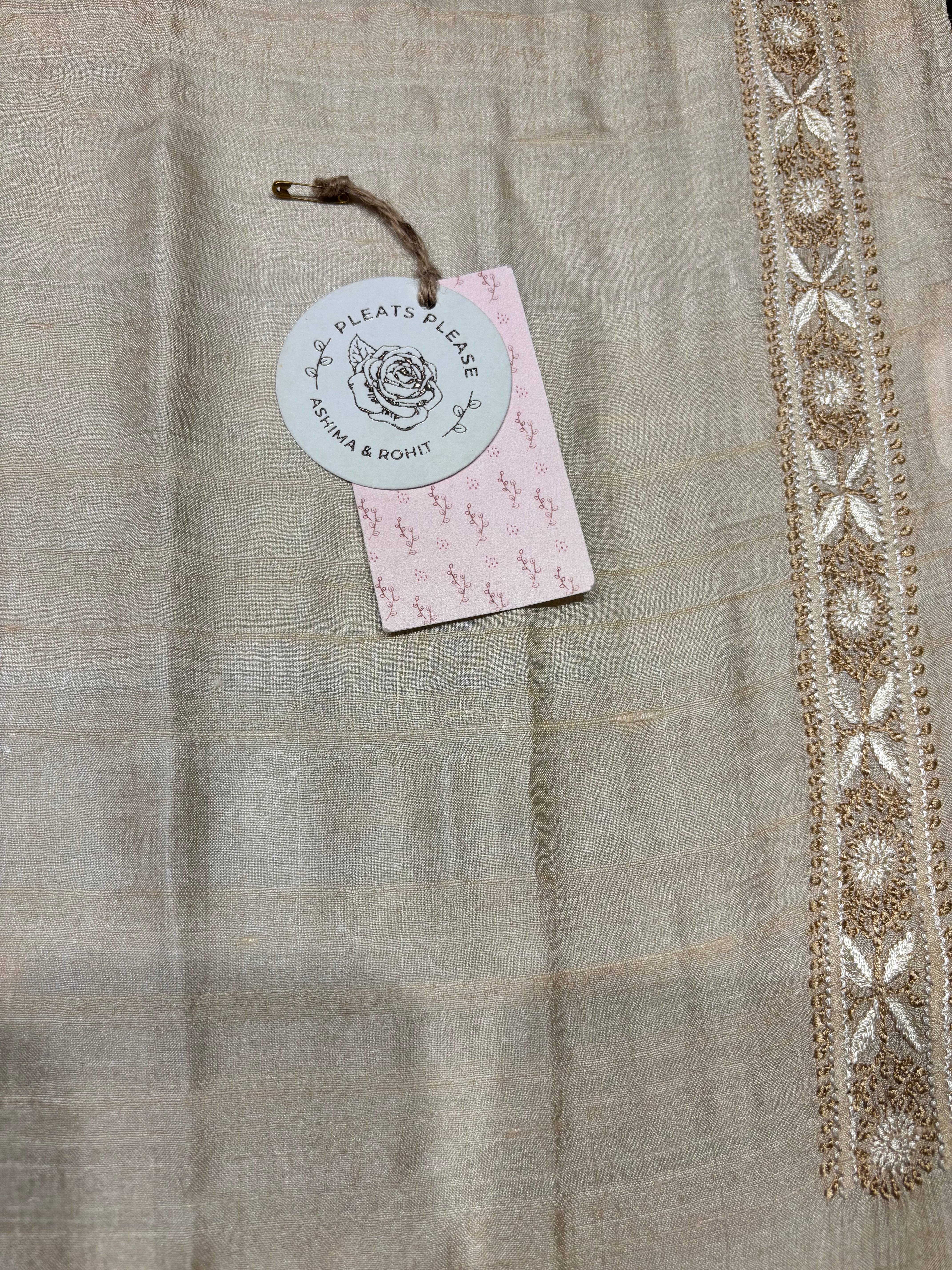Dyeable Silk Chikankari Men’s Kurta Fabric