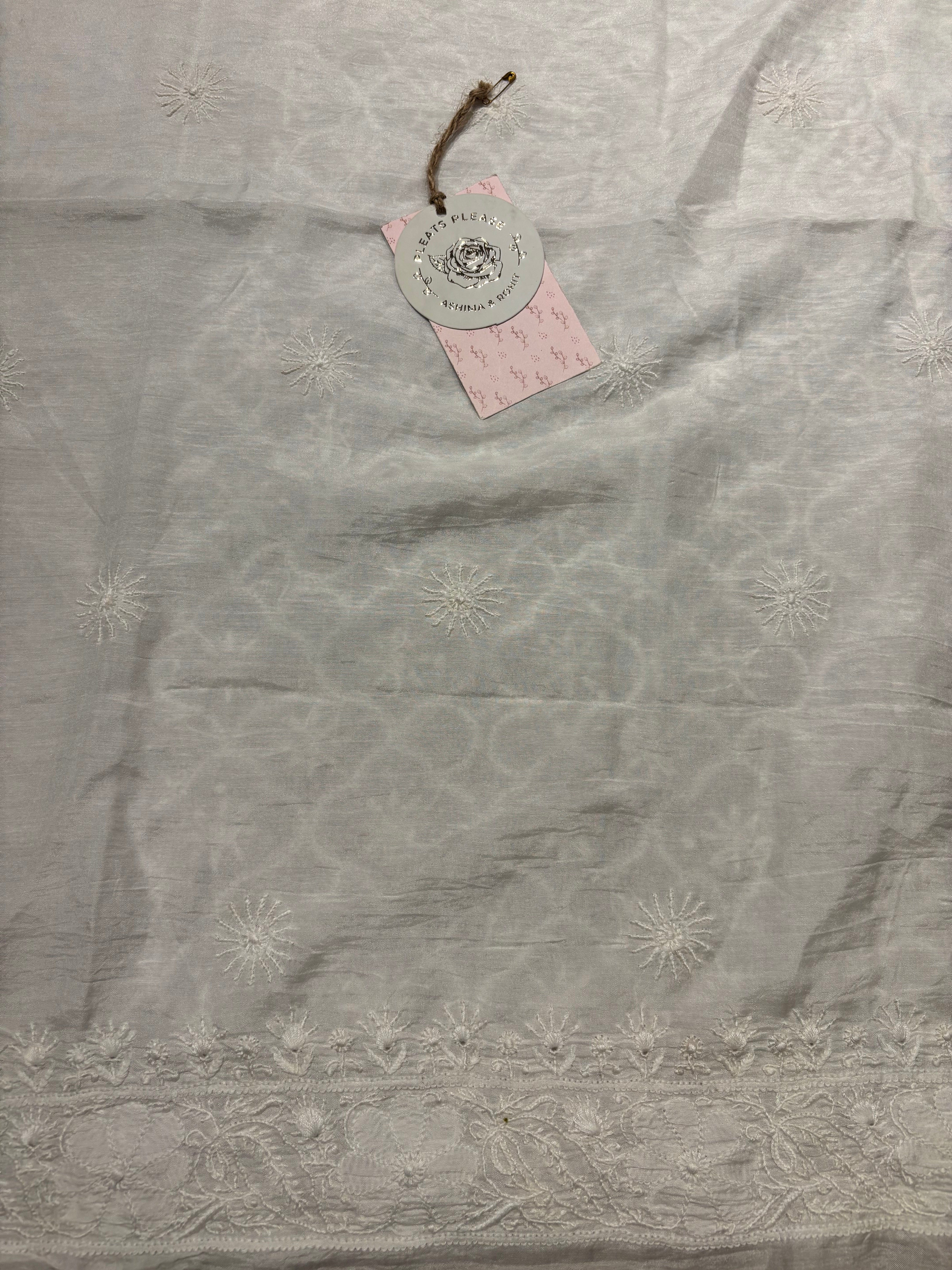 Dyeable Muslin Silk Chikankari Men’s Kurta Fabric