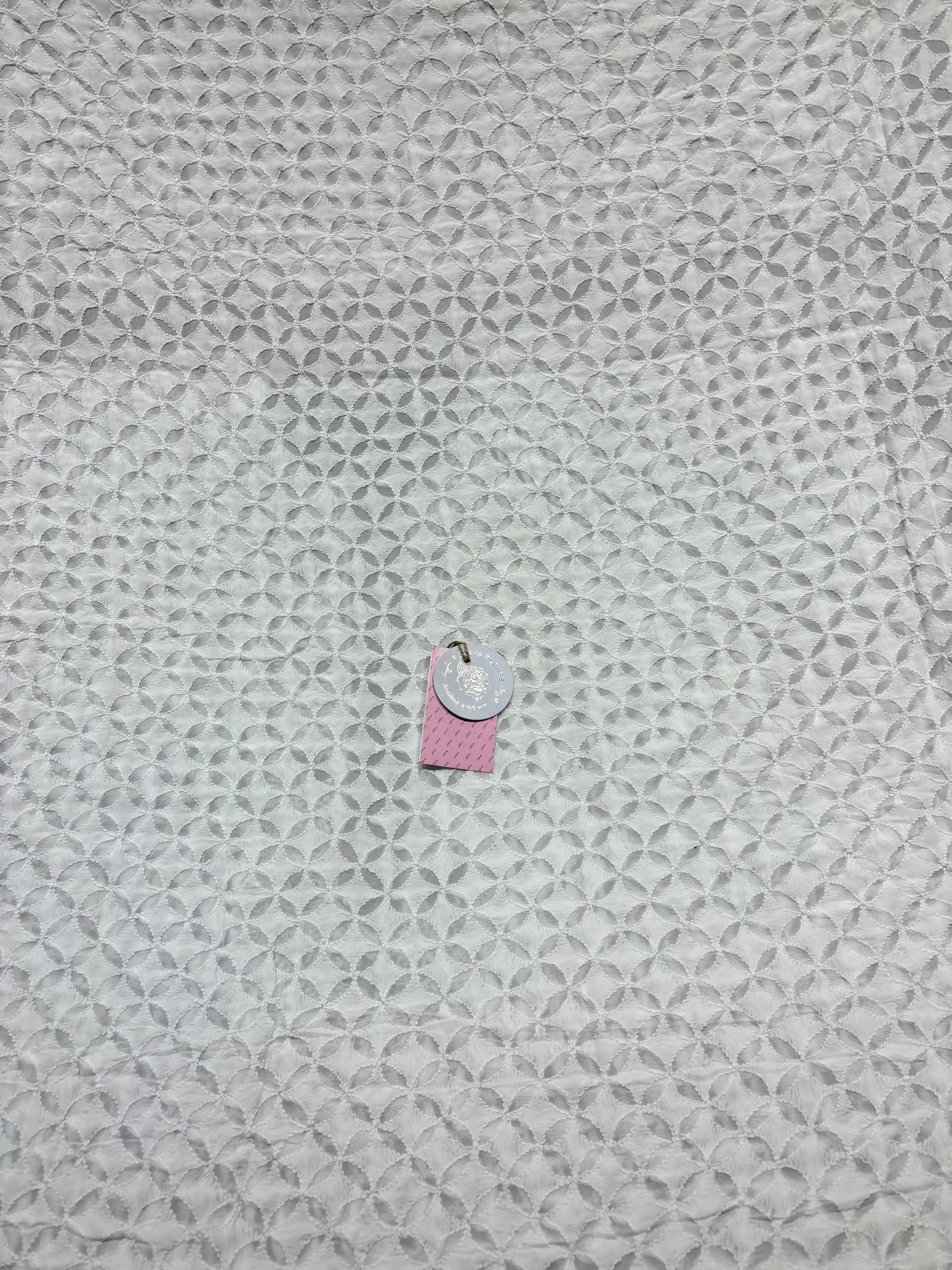 Dyeable Pure and Premium Georgette Chikankari Men’s Kurta Fabric