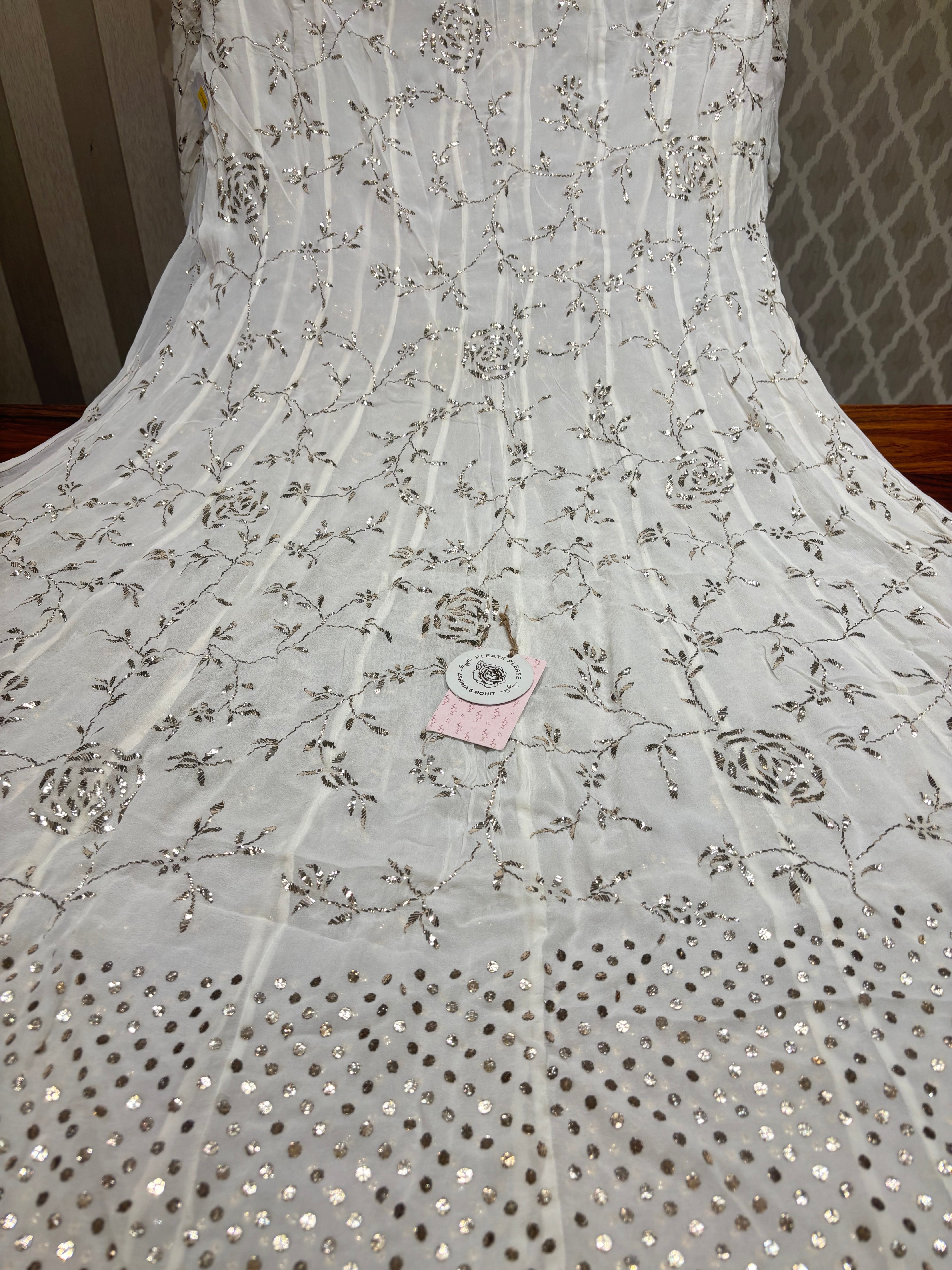 Dyeable Pure and Premium Georgette Anarkali and Dupatta