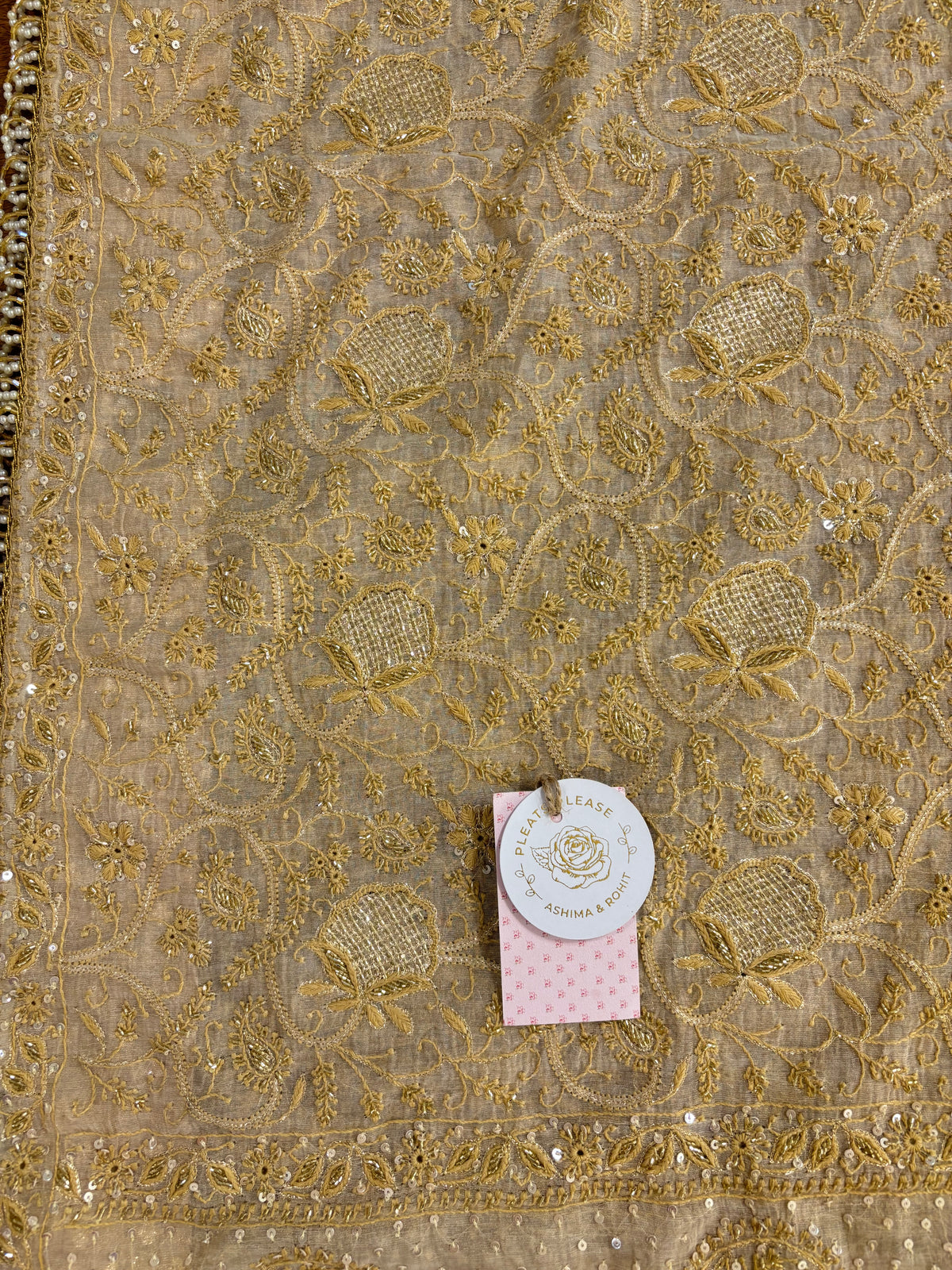 Dyeable Pure & Premium Tissue Chikankari Heavy Jaal Embellished Dupatta