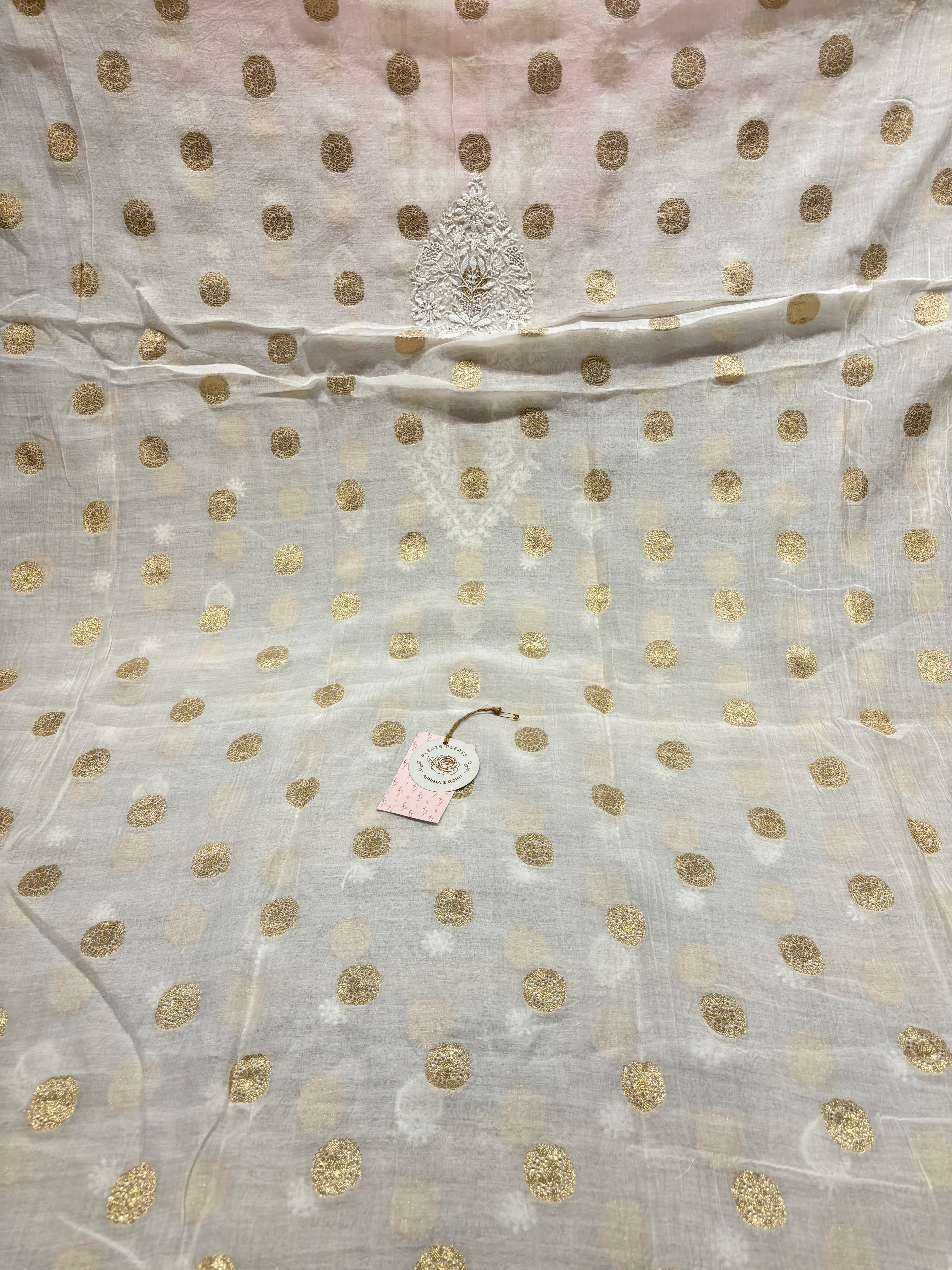 Dyeable Chanderi Mul Chikankari Men’s Kurta