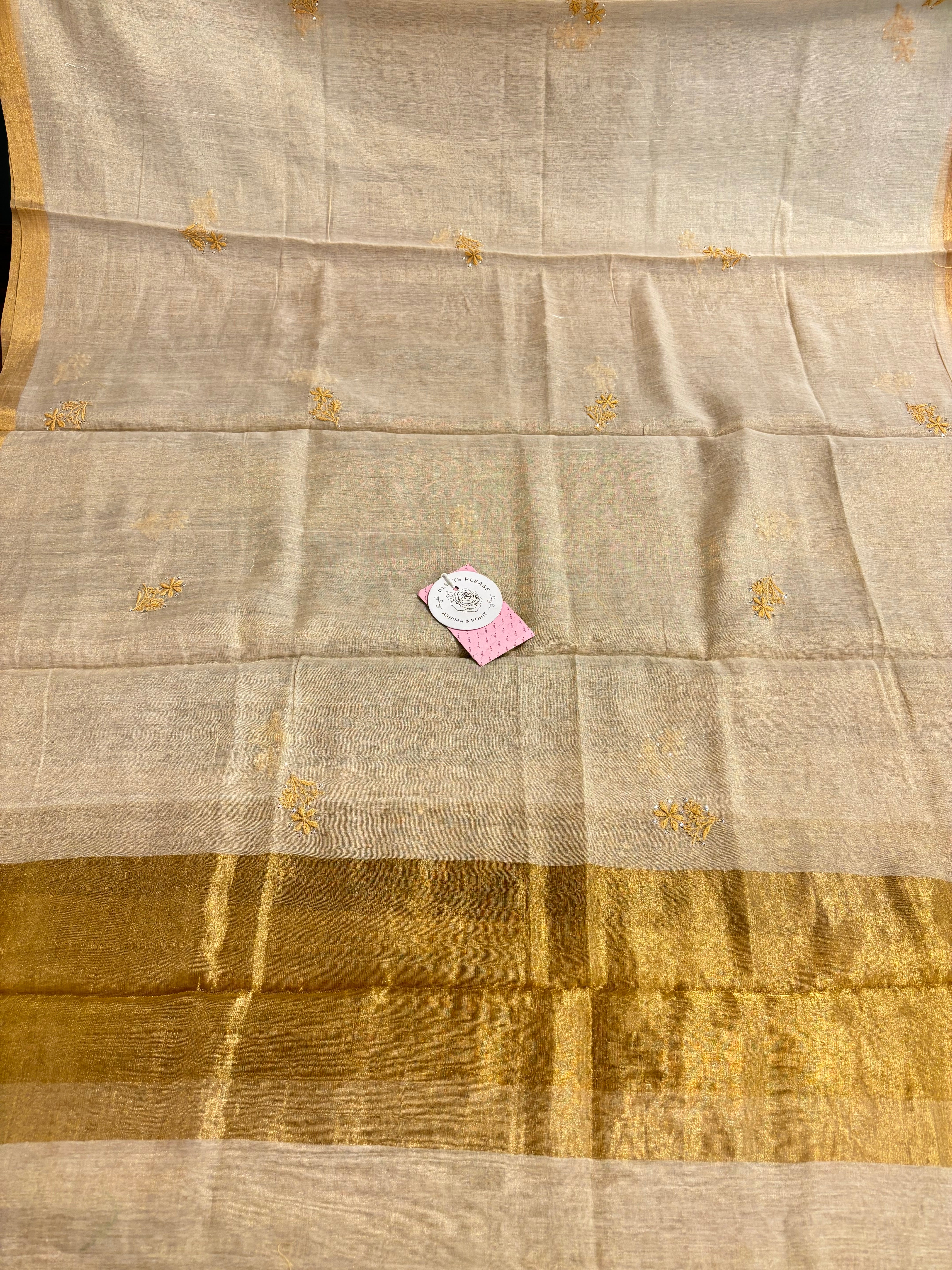 Dyeable Pure & Premium Tissue Mukaish Chikankari Angrakha Kurta & Dupatta